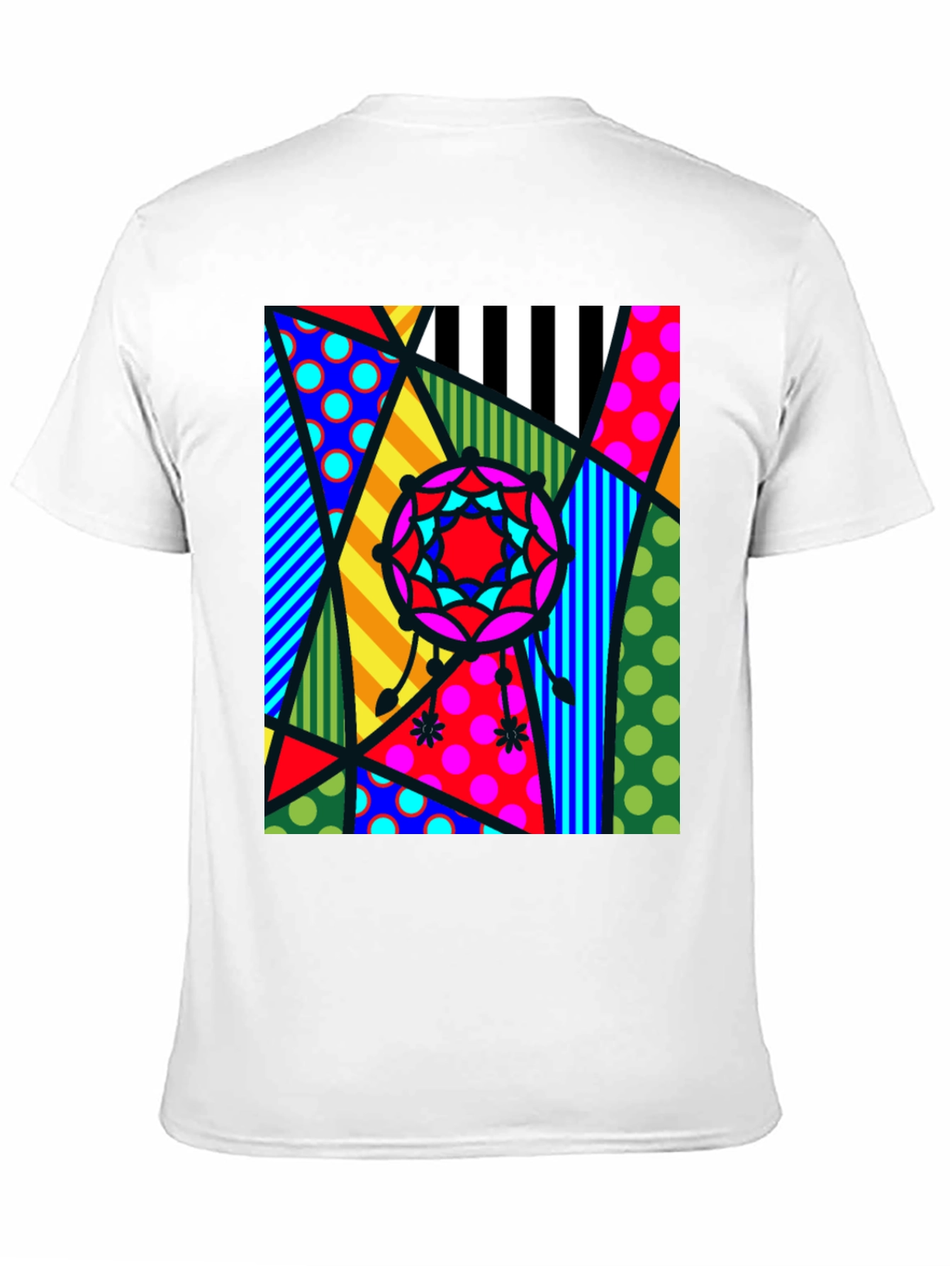 Abstract Geometric Patterned Mens T-Shirt