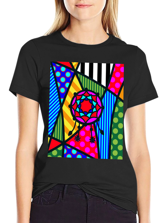 Abstract Geometric Patterned Mens T-Shirt