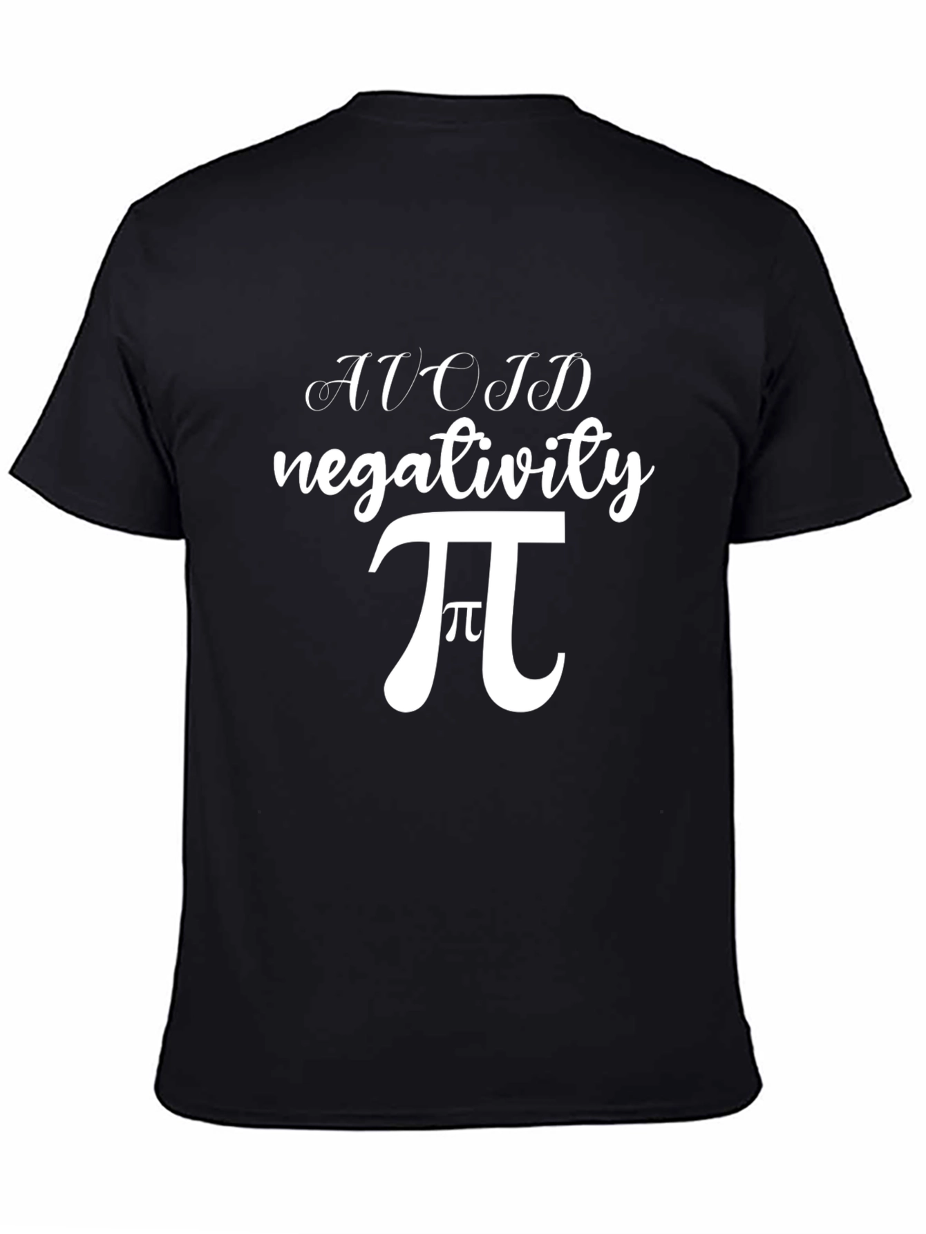 Avoid Negativity Funny Math Pi Symbol T-Shirt