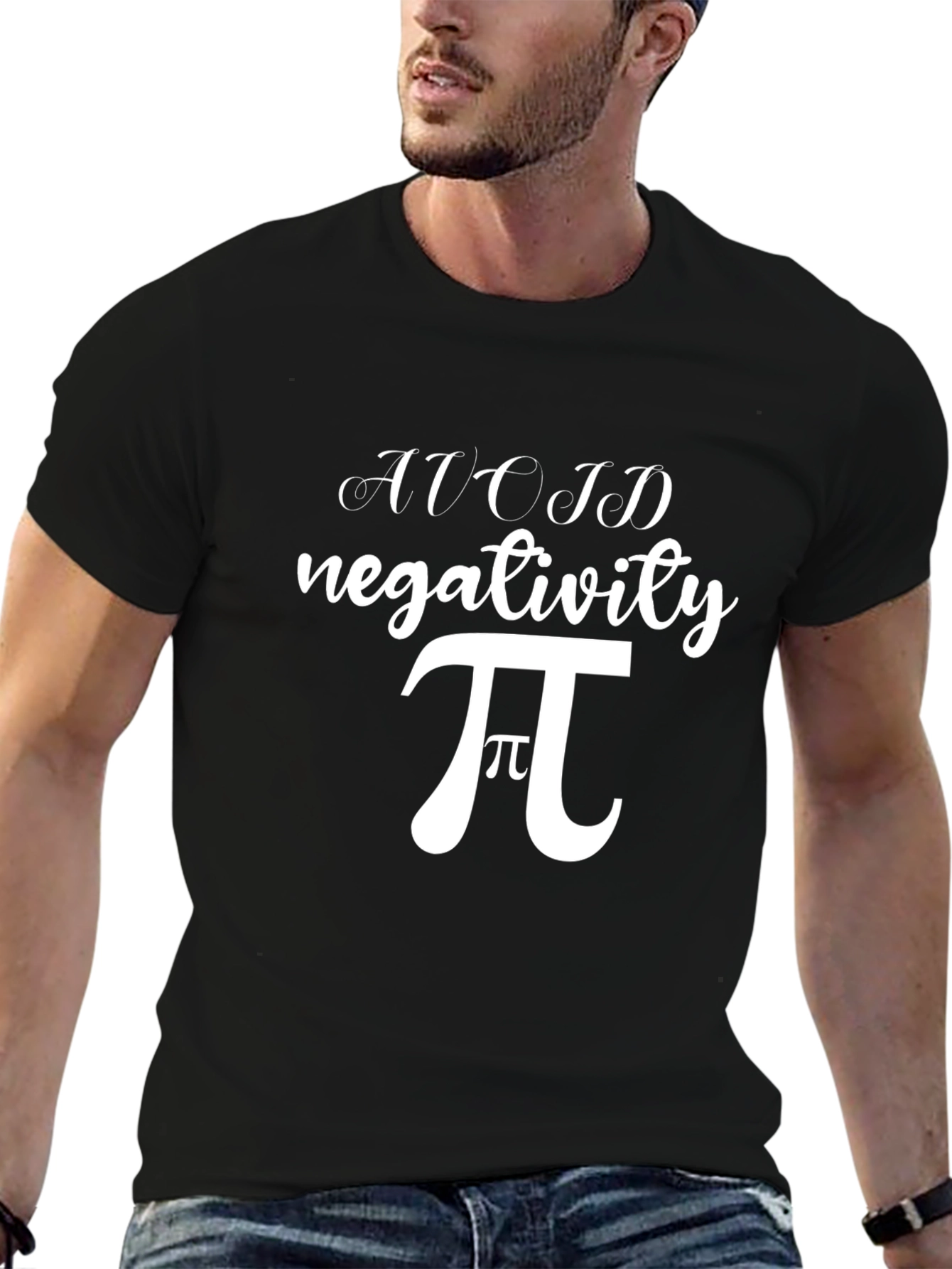 Avoid Negativity Funny Math Pi Symbol T-Shirt