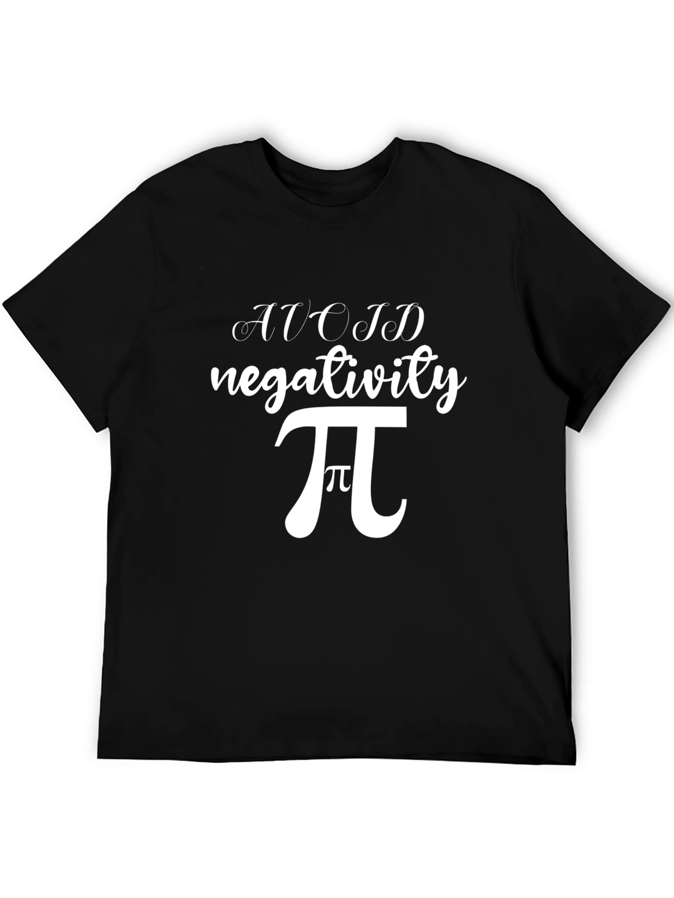 Avoid Negativity Funny Math Pi Symbol T-Shirt