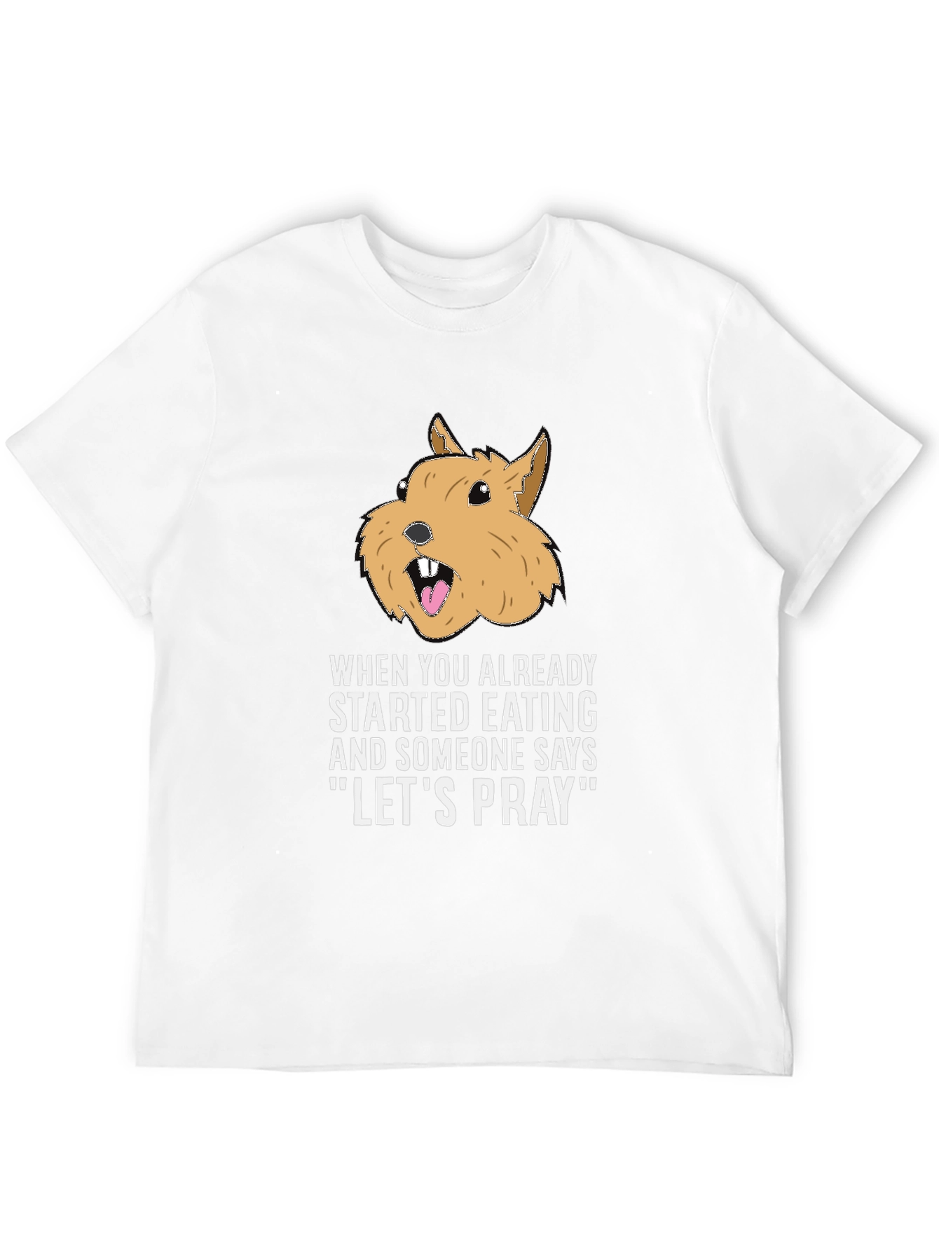 Funny Lets Pray Eating Graphic T-Shirt