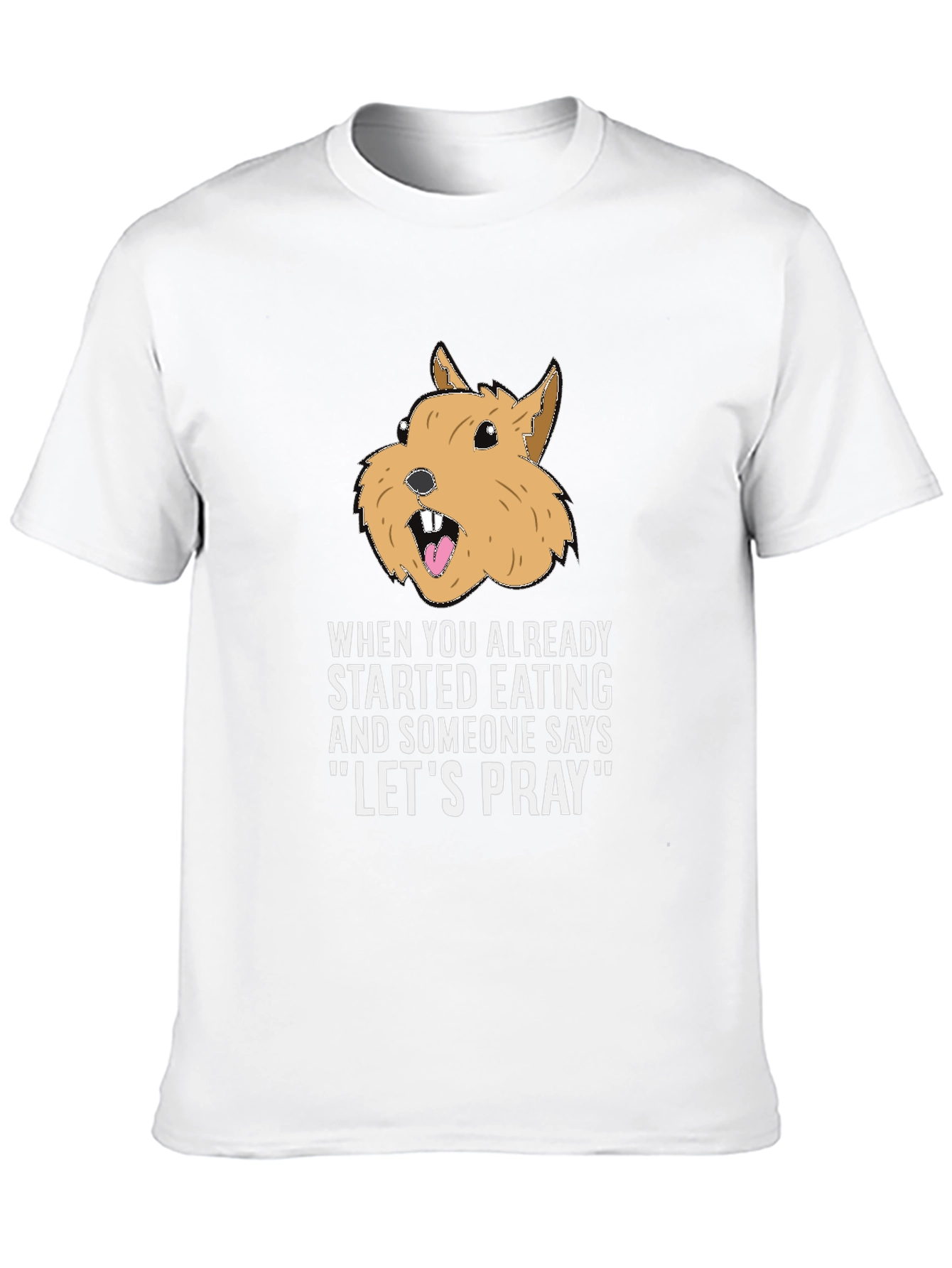 Funny Lets Pray Eating Graphic T-Shirt