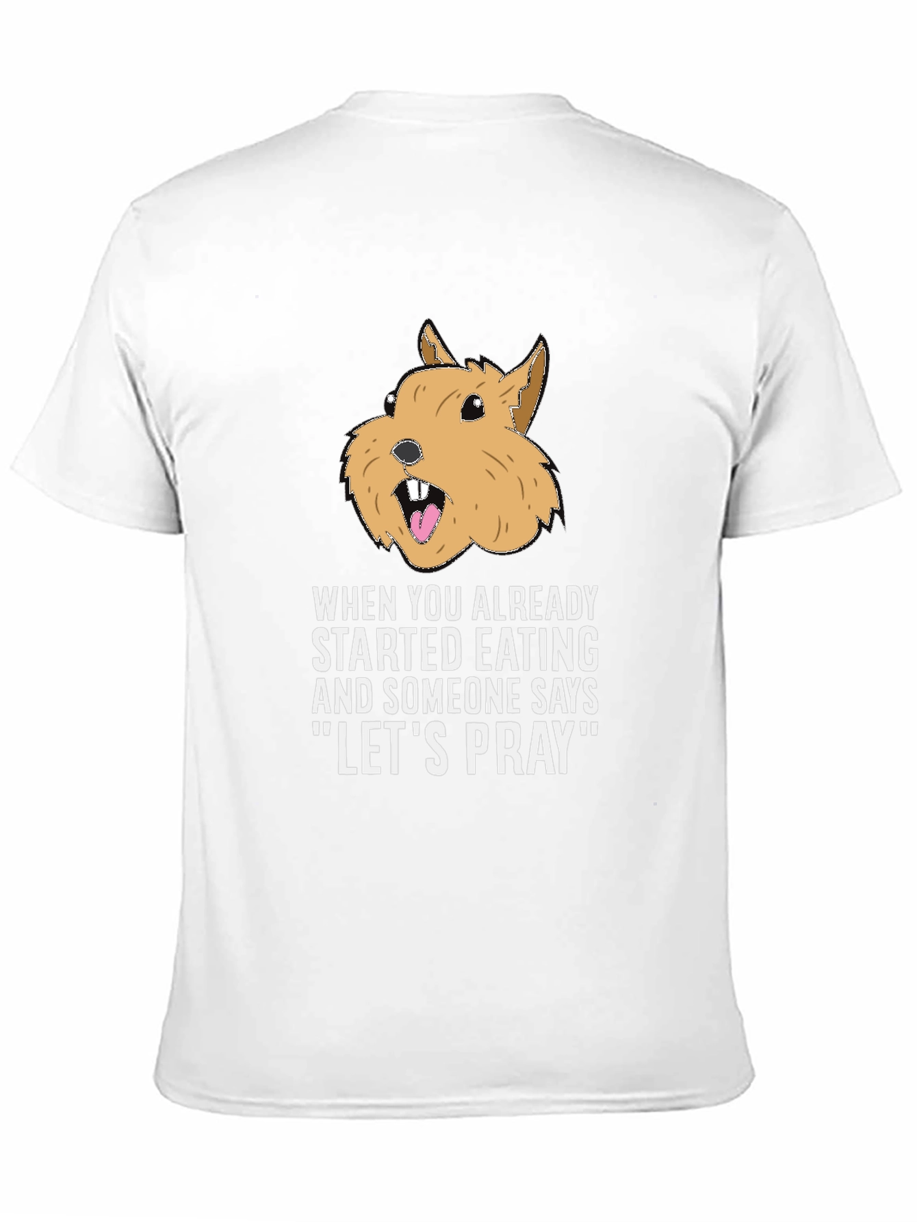 Funny Lets Pray Eating Graphic T-Shirt