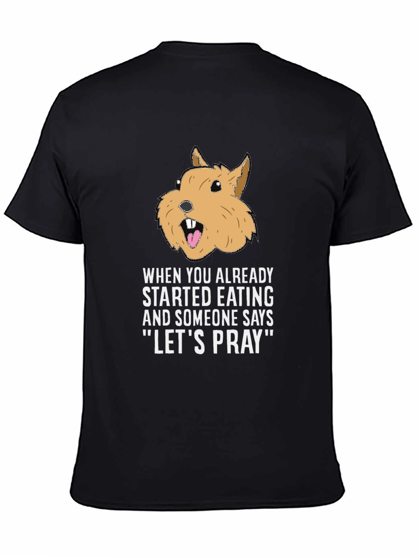Funny Lets Pray Eating Graphic T-Shirt