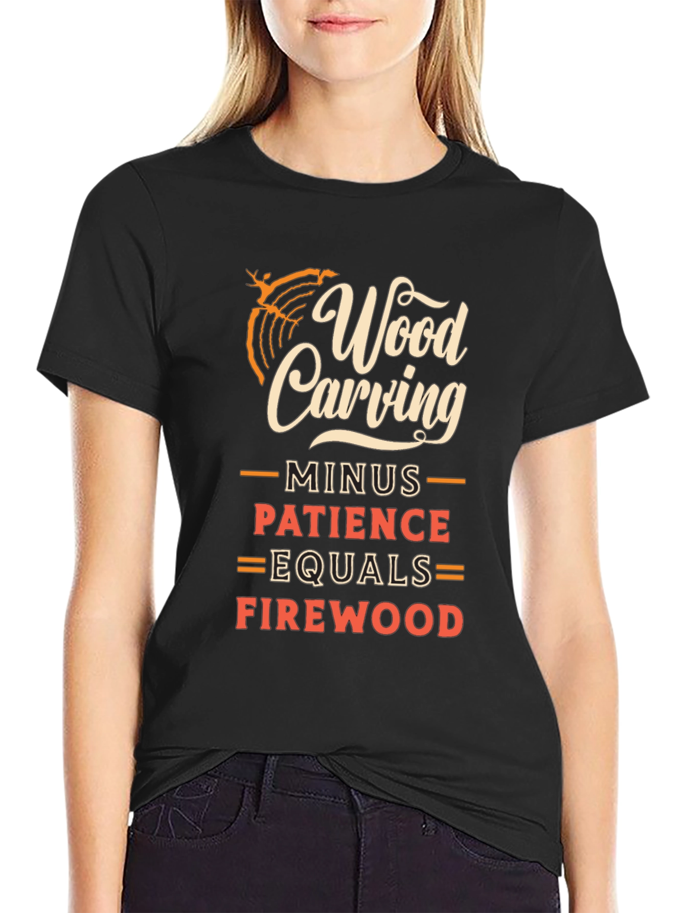 Wood Carving Patience Humor Graphic Tee