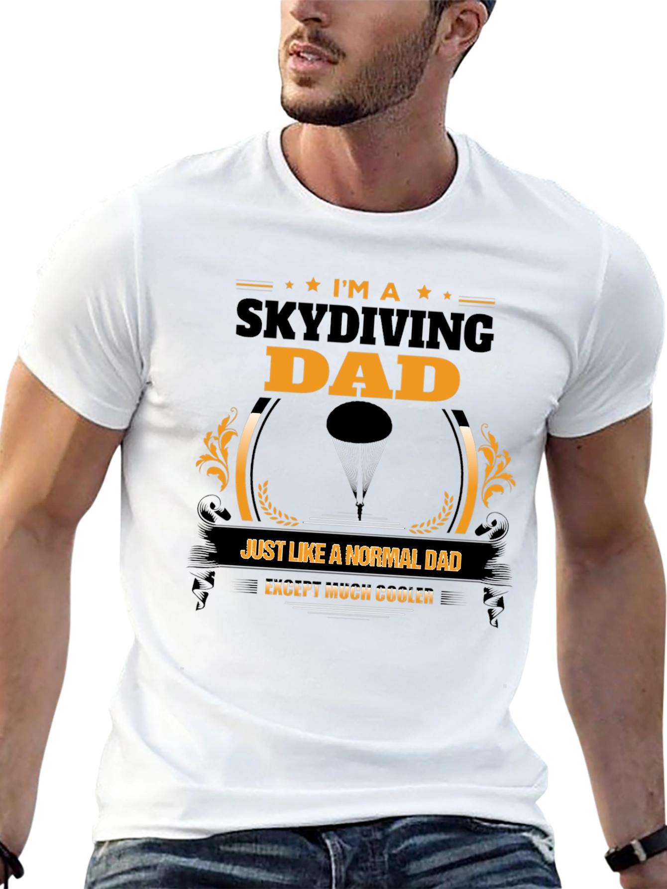 Skydiving Dad Graphic Tee - Cool Fathers Day Gift