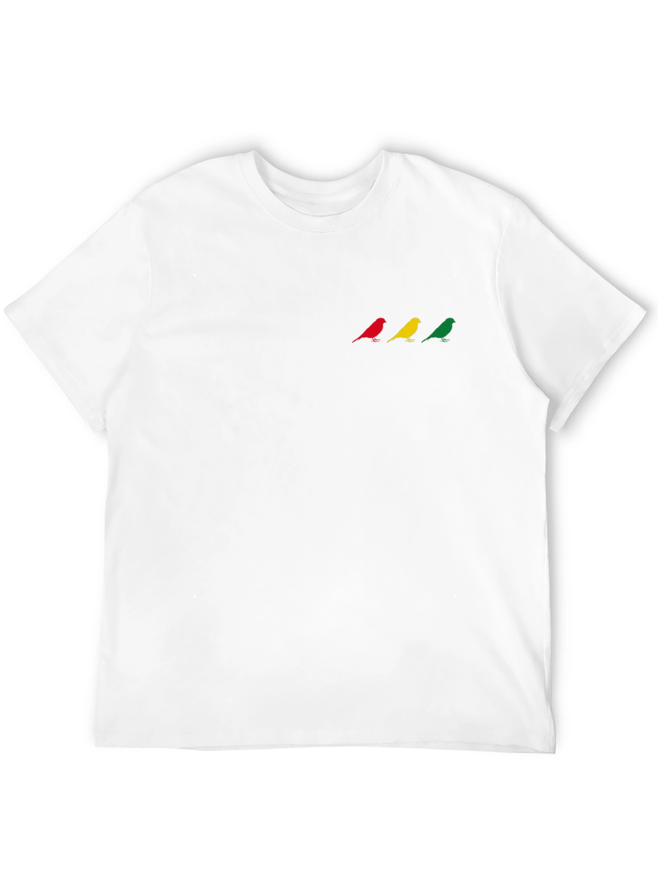 T-Shirt With Bird Graphic - Mens Crew Neck