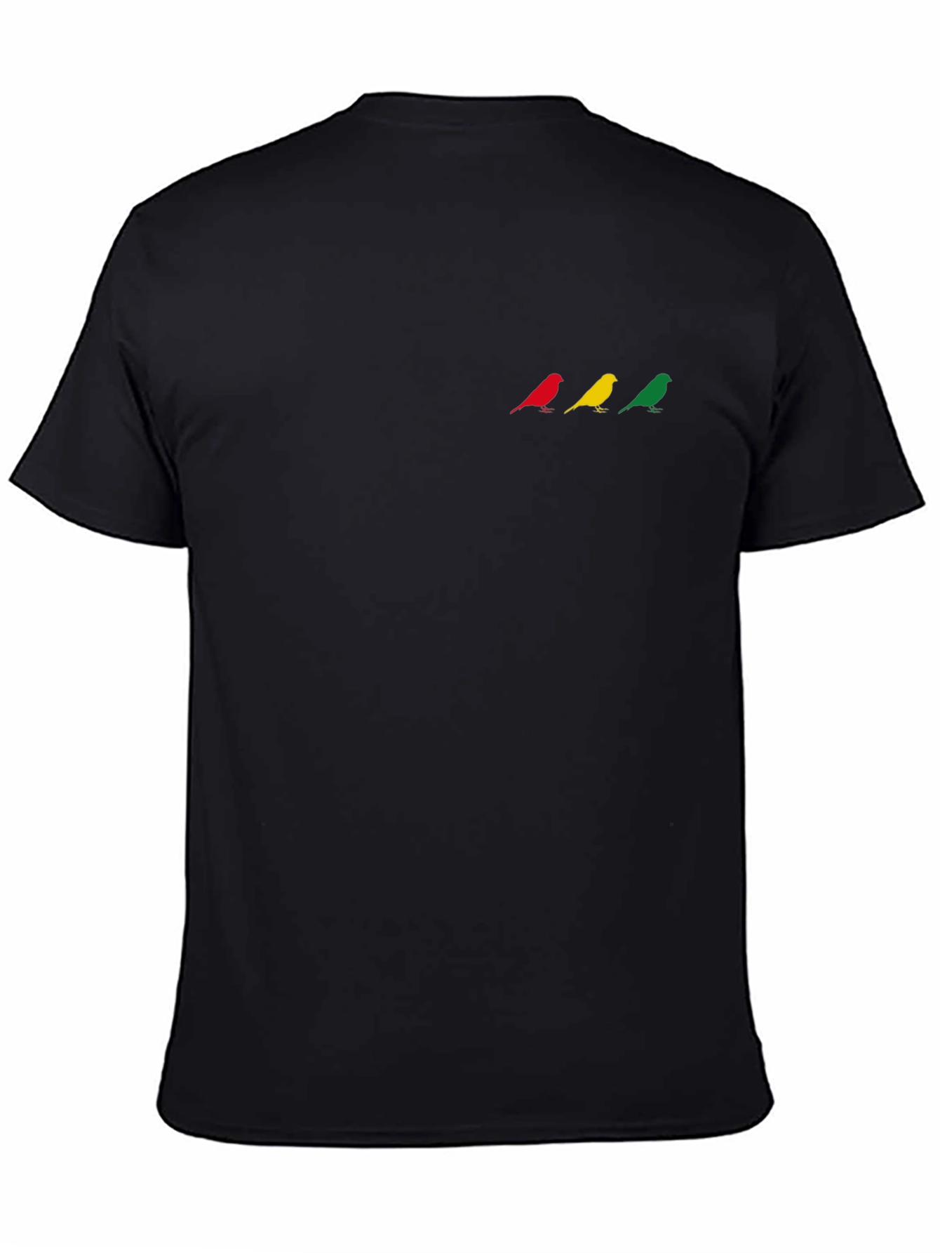 T-Shirt With Bird Graphic - Mens Crew Neck