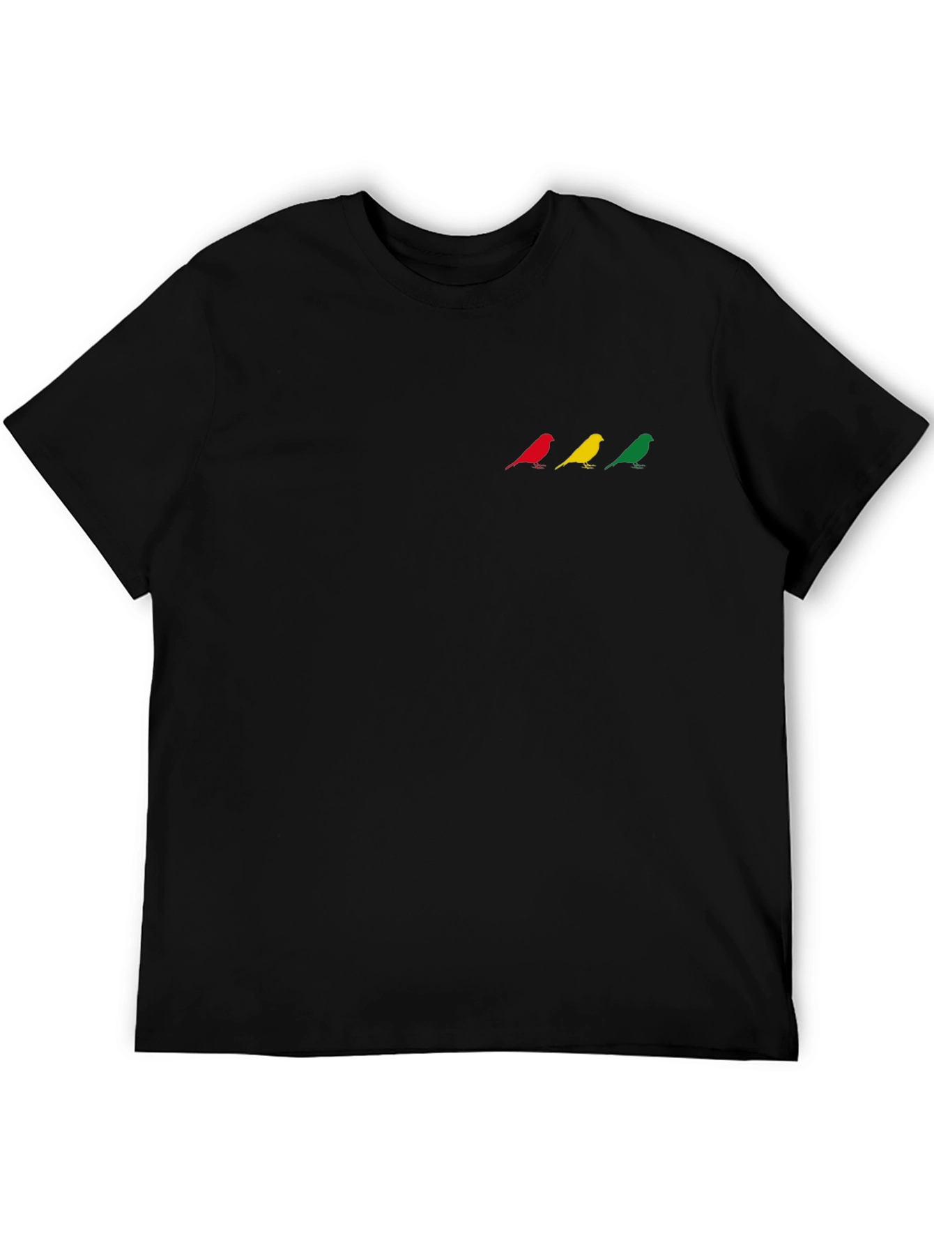 T-Shirt With Bird Graphic - Mens Crew Neck