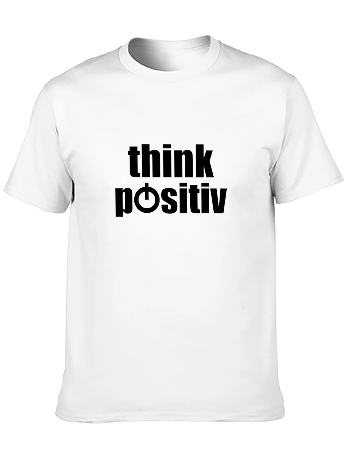 Think Positive Graphic Tee - Black Casual T-Shirt