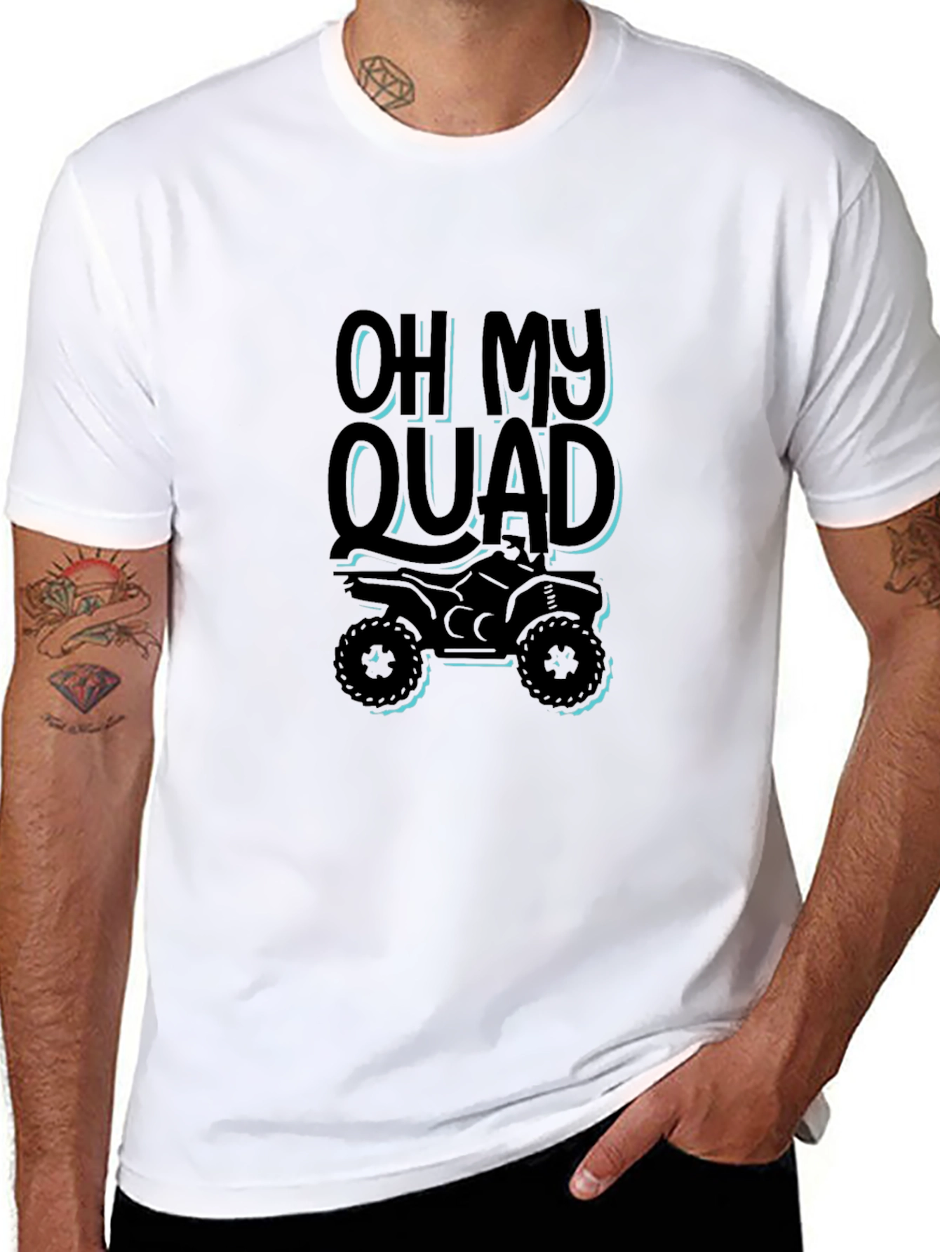 Oh My Quad Black T-Shirt - ATV Rider Gift