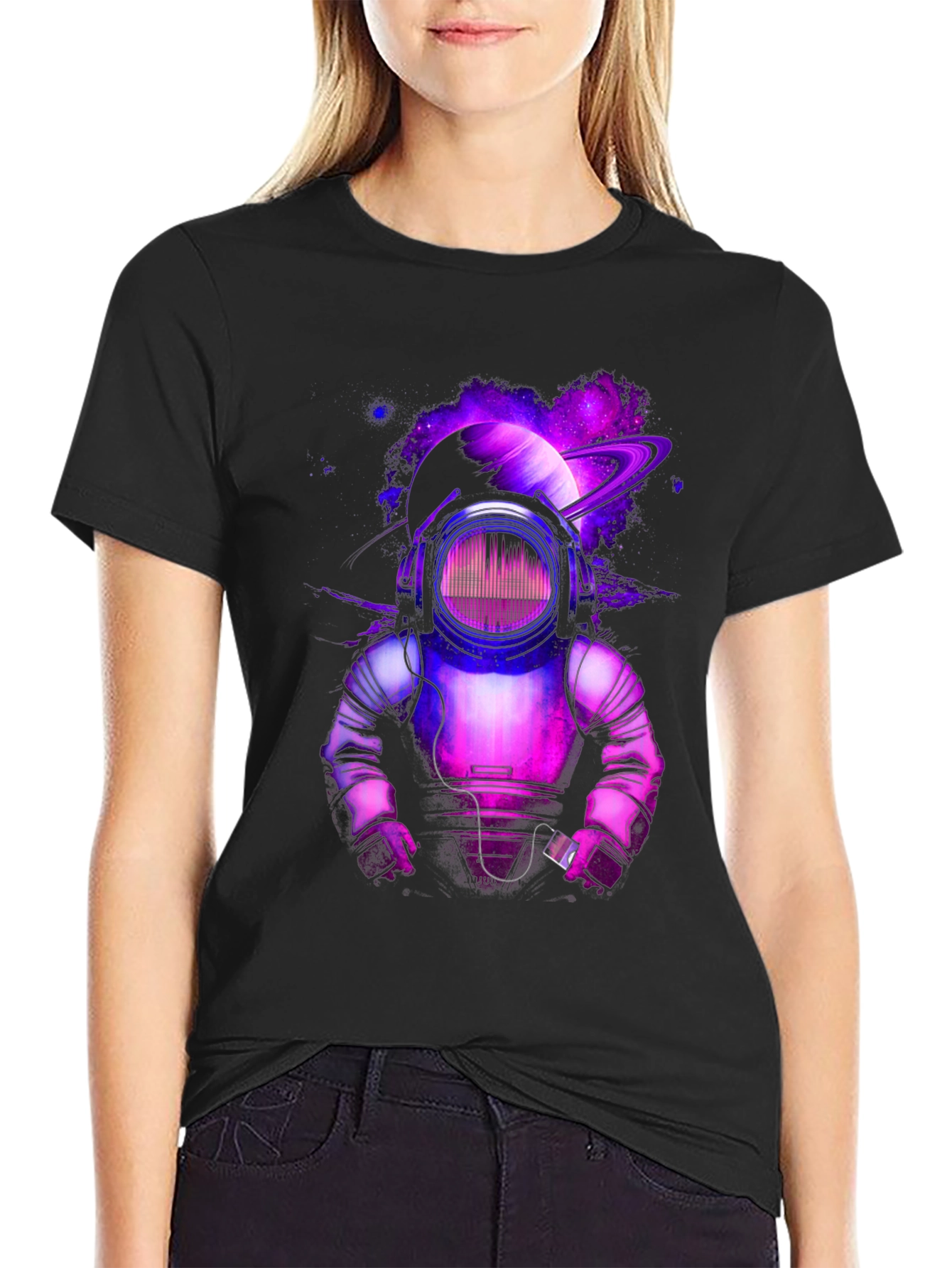 Cosmic DJ Astronaut Graphic Tee