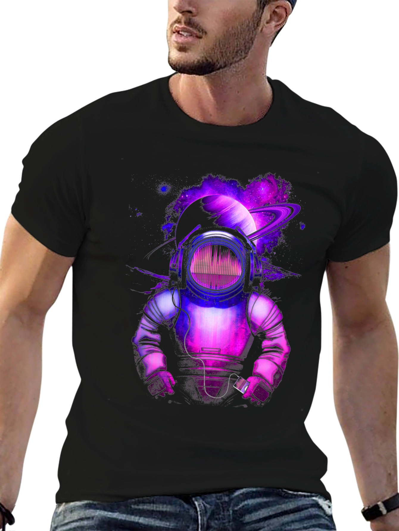 Cosmic DJ Astronaut Graphic Tee