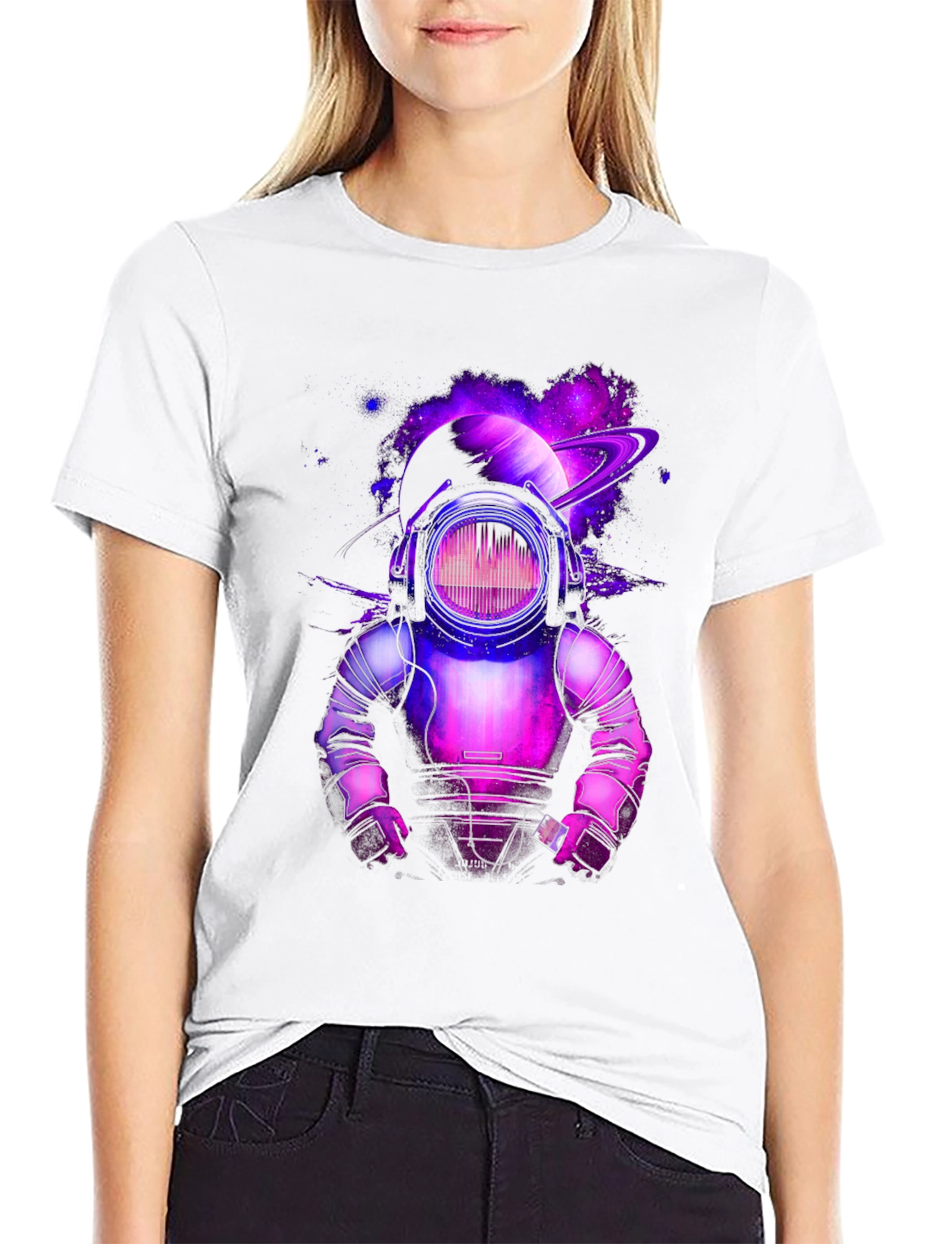 Cosmic DJ Astronaut Graphic Tee