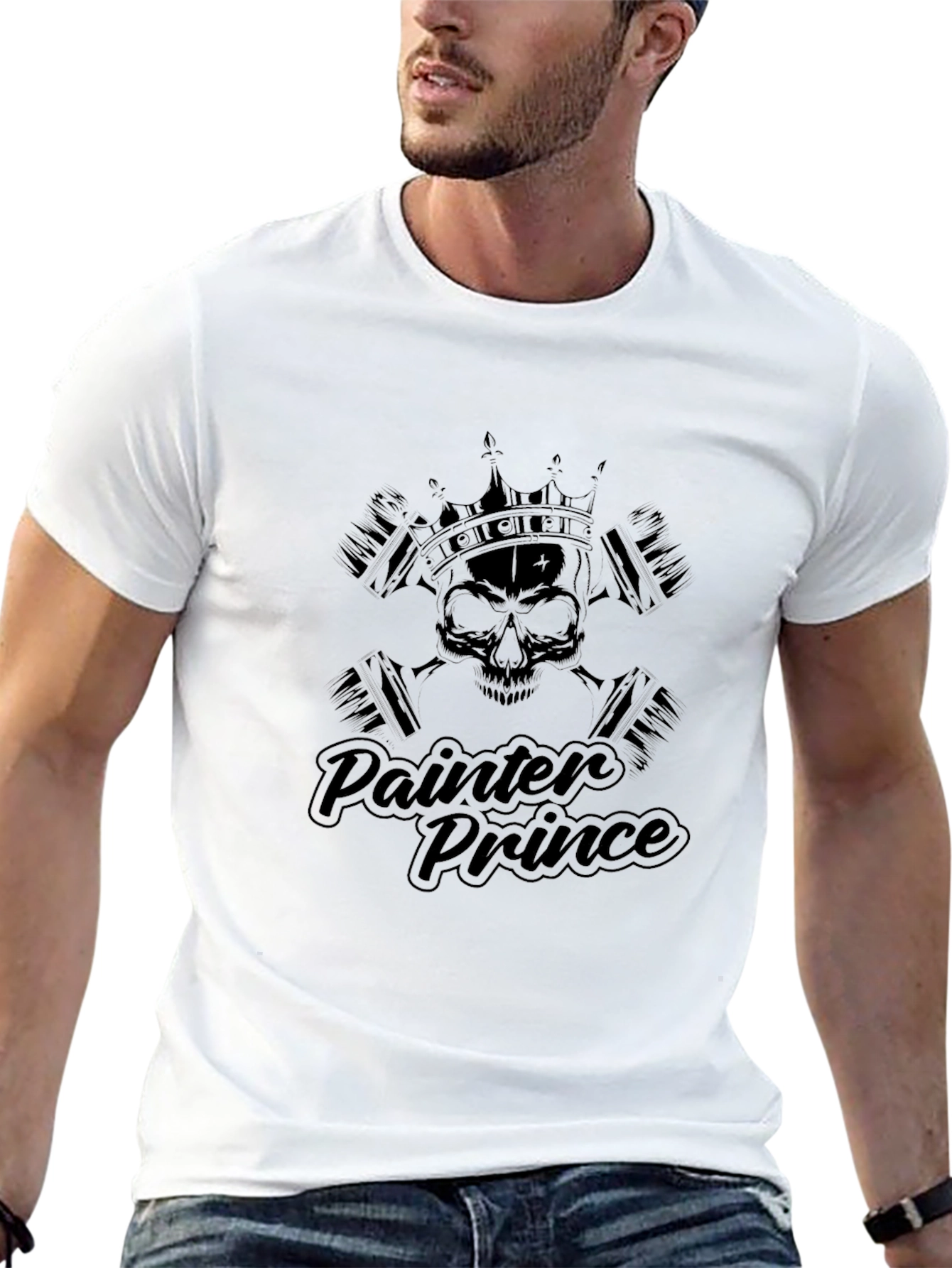 Painter Prince T-Shirt - Skull Crown Design