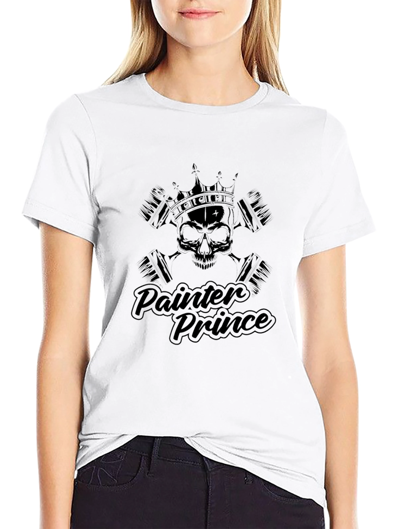 Painter Prince T-Shirt - Skull Crown Design