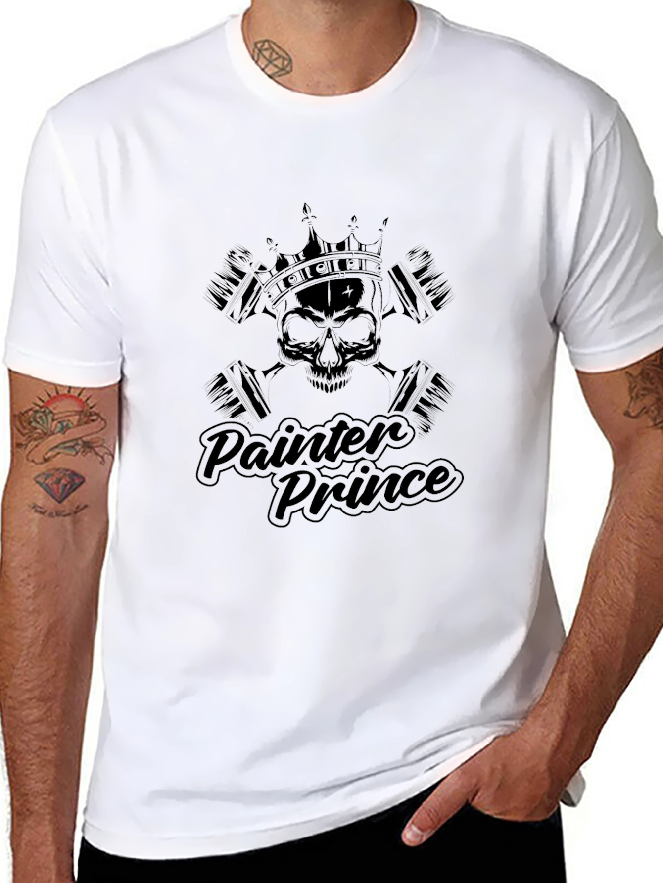 Painter Prince T-Shirt - Skull Crown Design