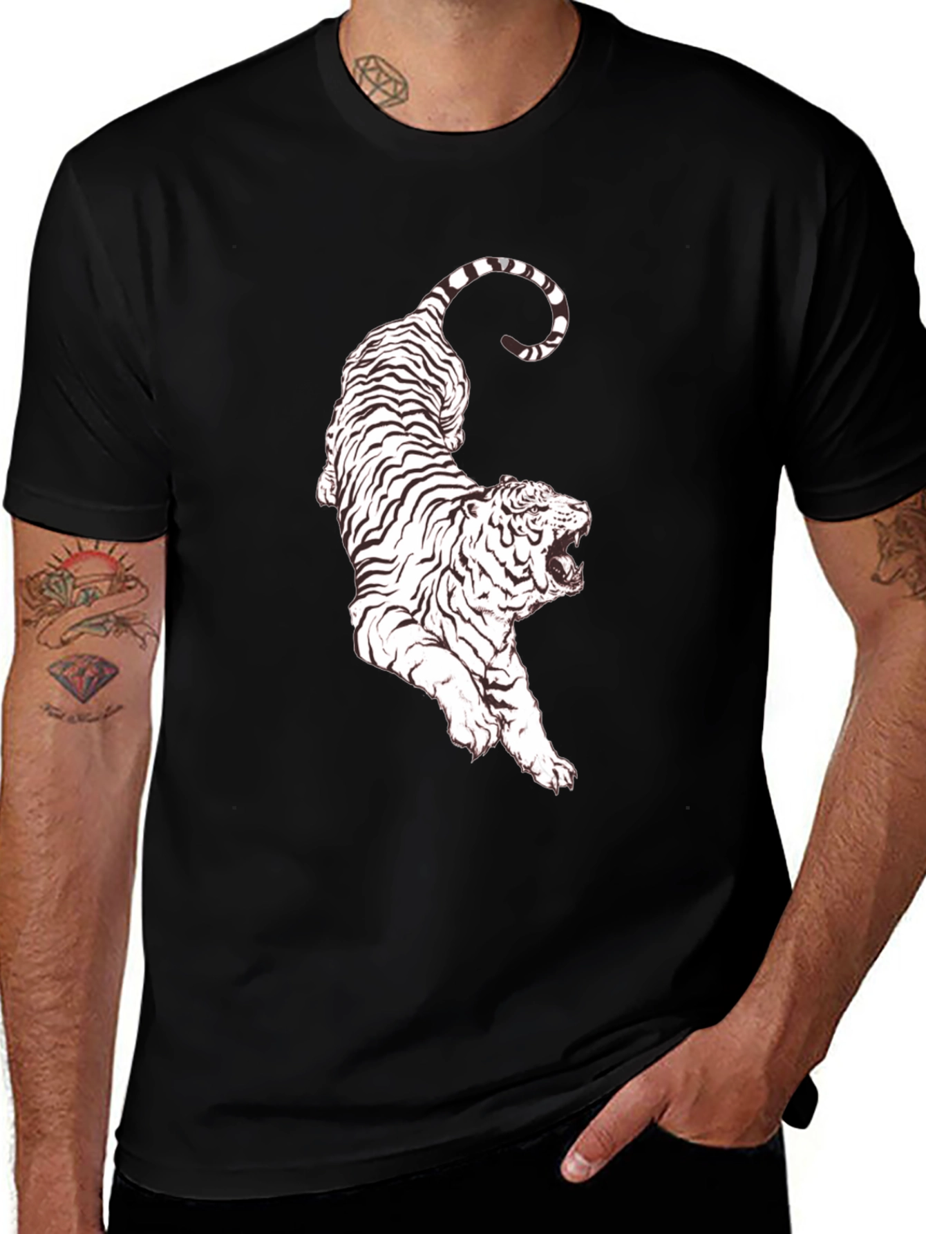 Black Tiger Graphic Tee