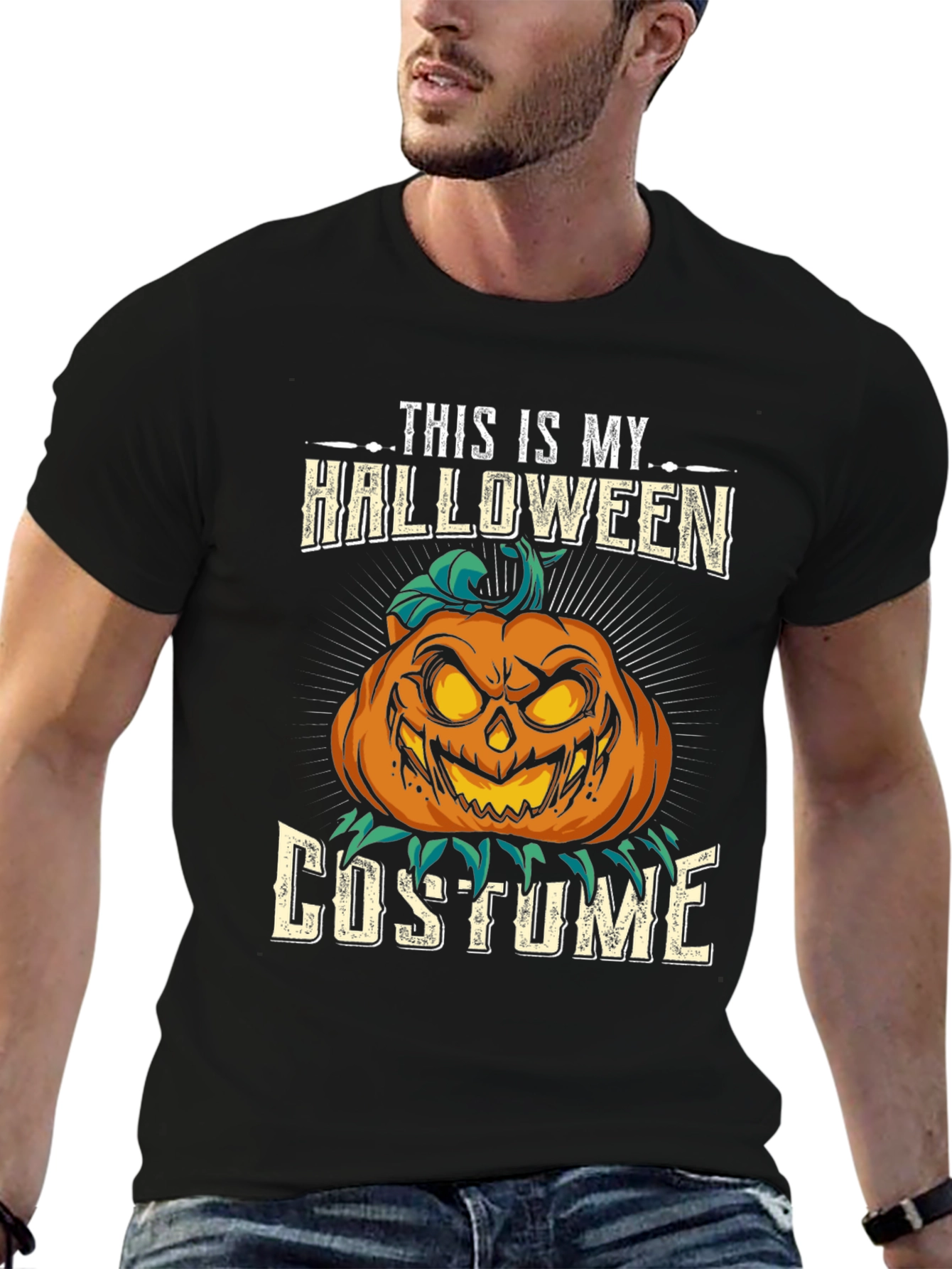 Halloween Costume Pumpkin Graphic Tee
