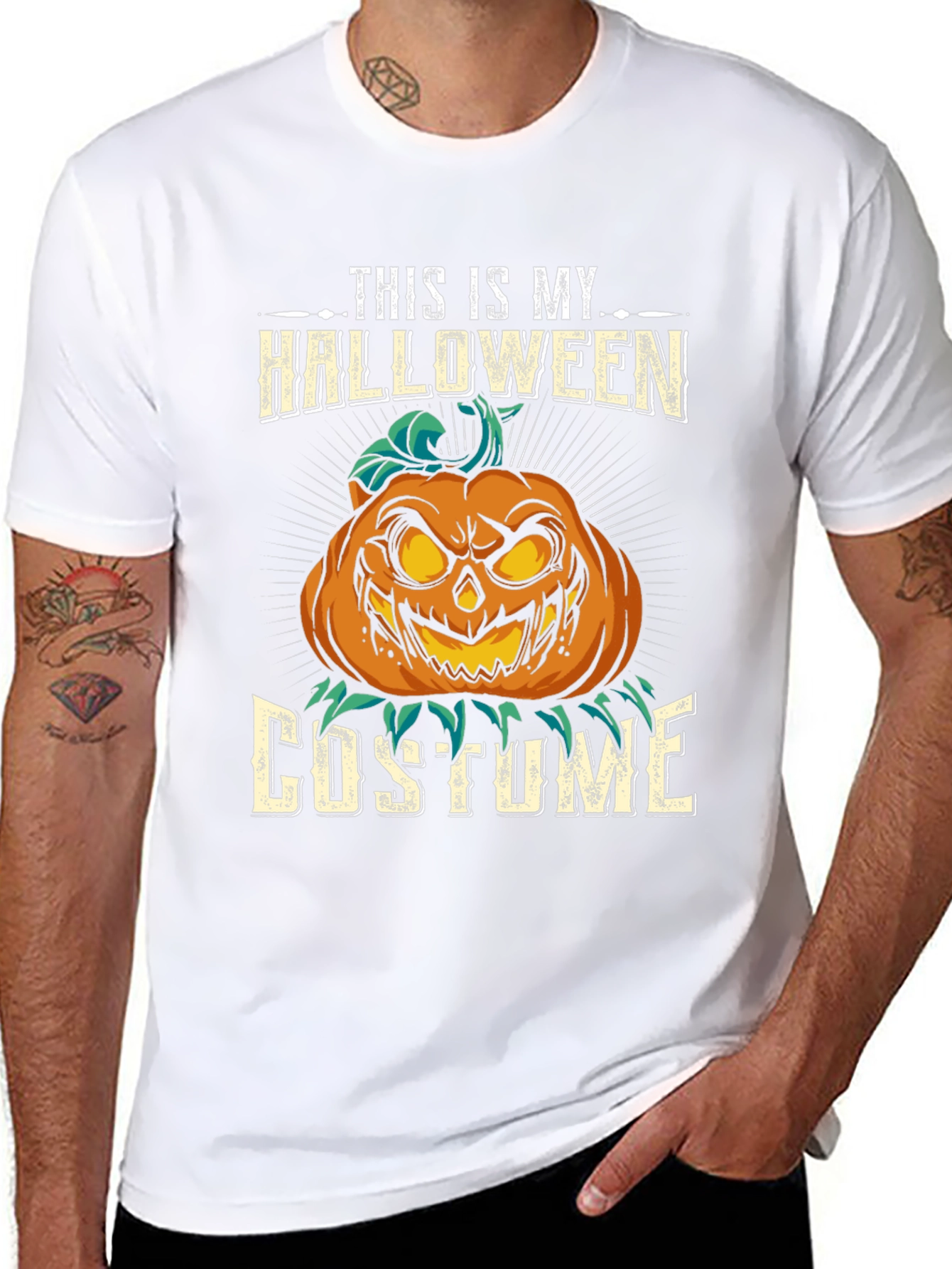Halloween Costume Pumpkin Graphic Tee