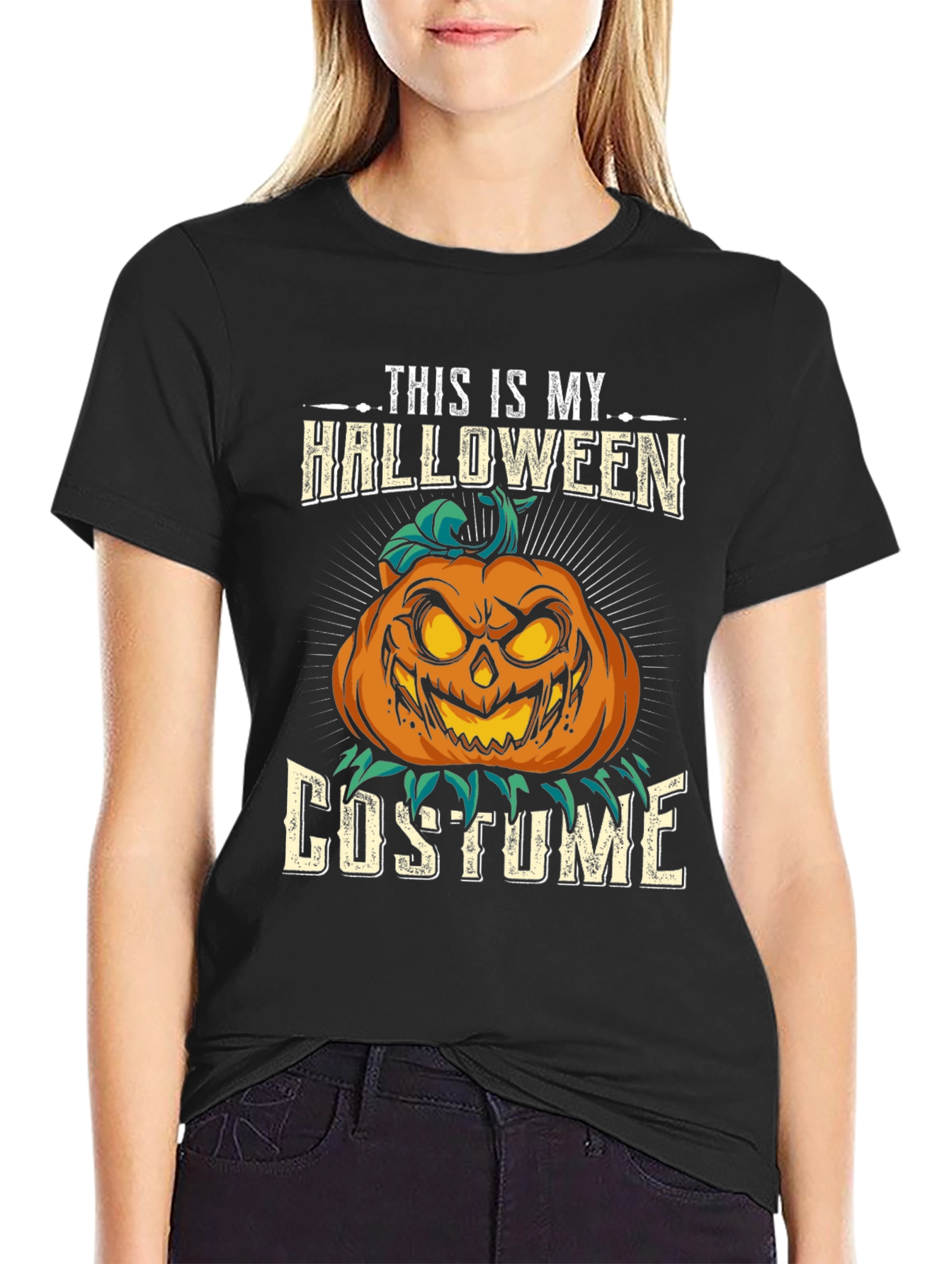 Halloween Costume Pumpkin Graphic Tee