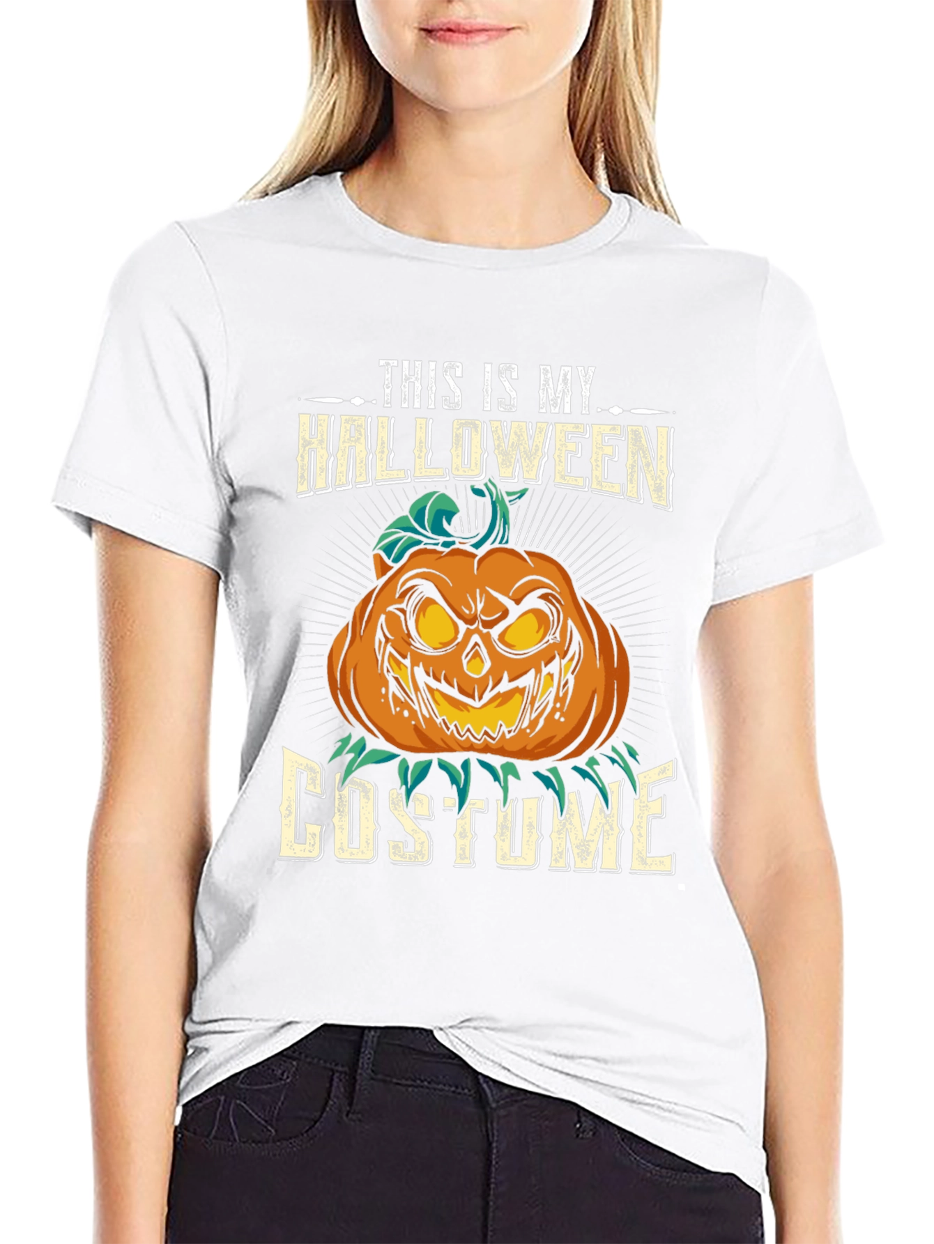 Halloween Costume Pumpkin Graphic Tee