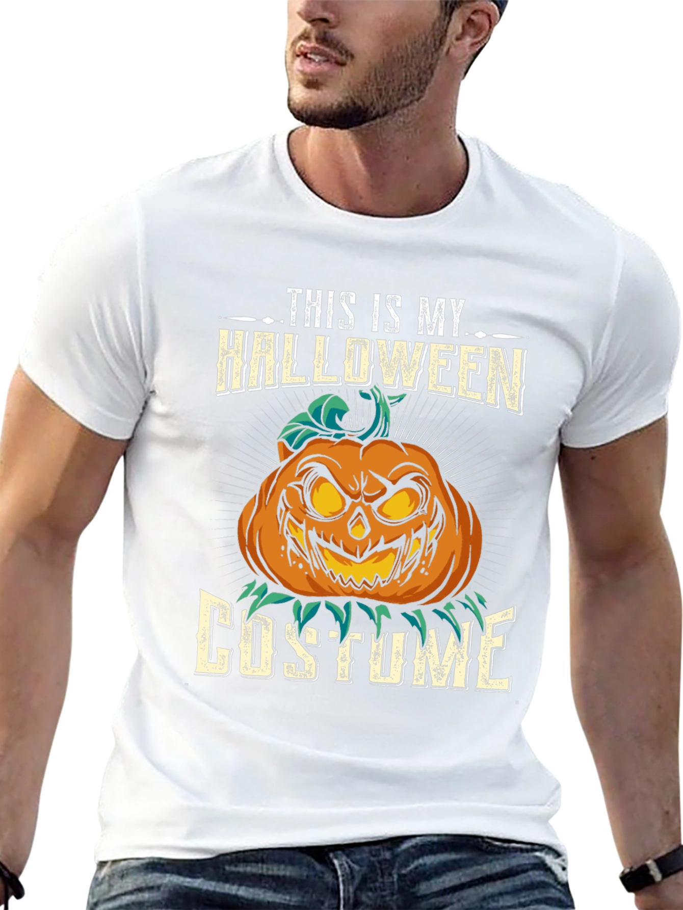 Halloween Costume Pumpkin Graphic Tee