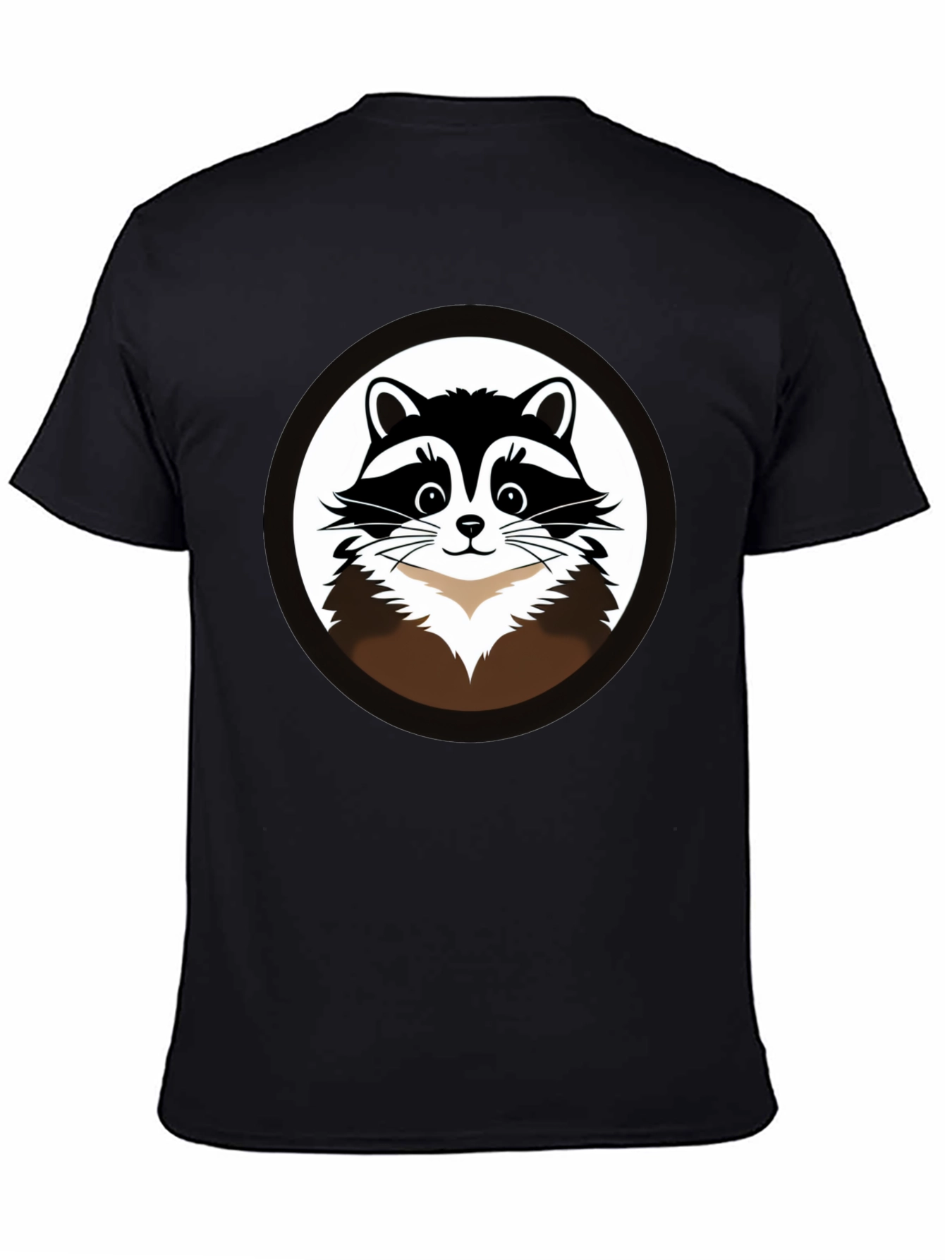 Raccoon Graphic T-Shirt - Black Cotton Tee