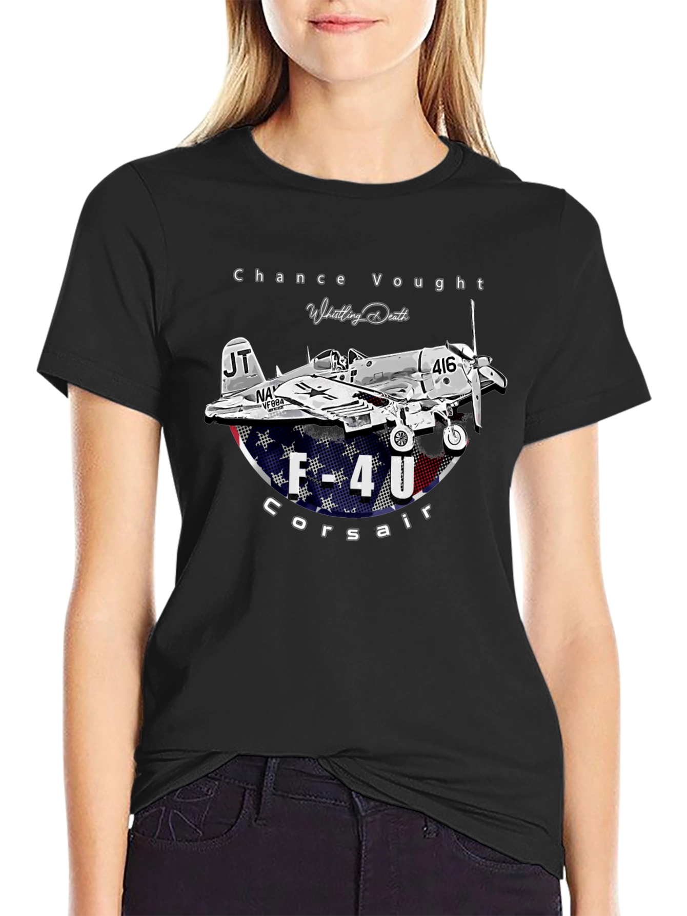 F-4U Corsair Whistling Death Graphic T-Shirt