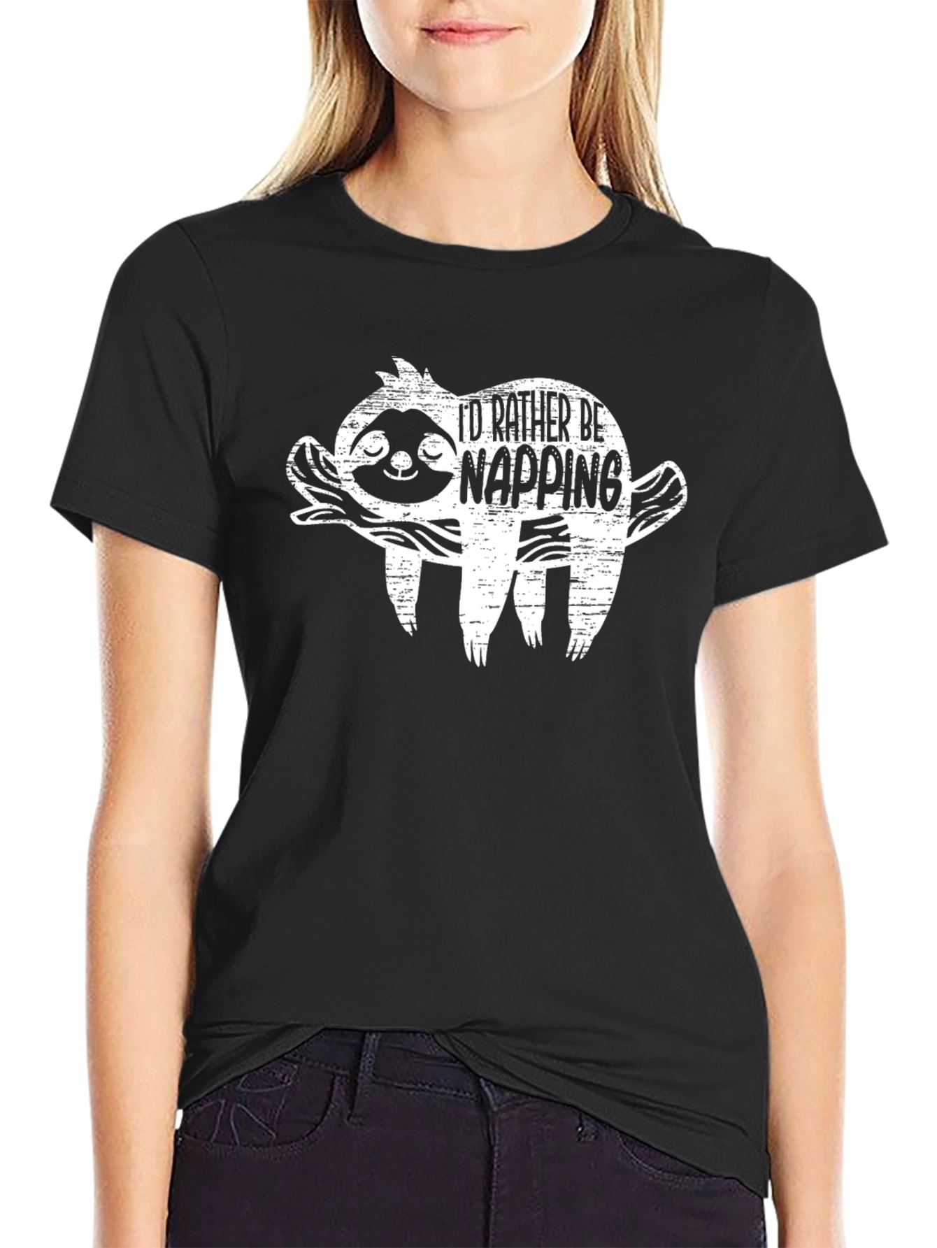 Id Rather Be Napping Sloth Graphic T-Shirt