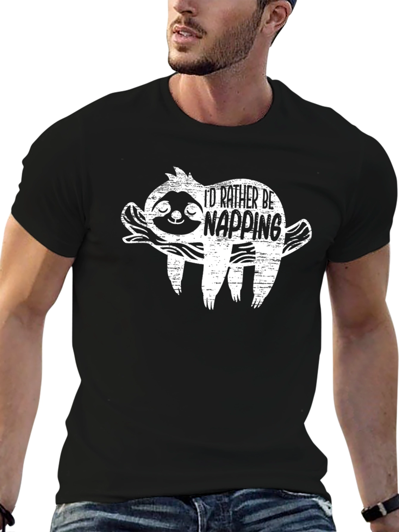 Id Rather Be Napping Sloth Graphic T-Shirt