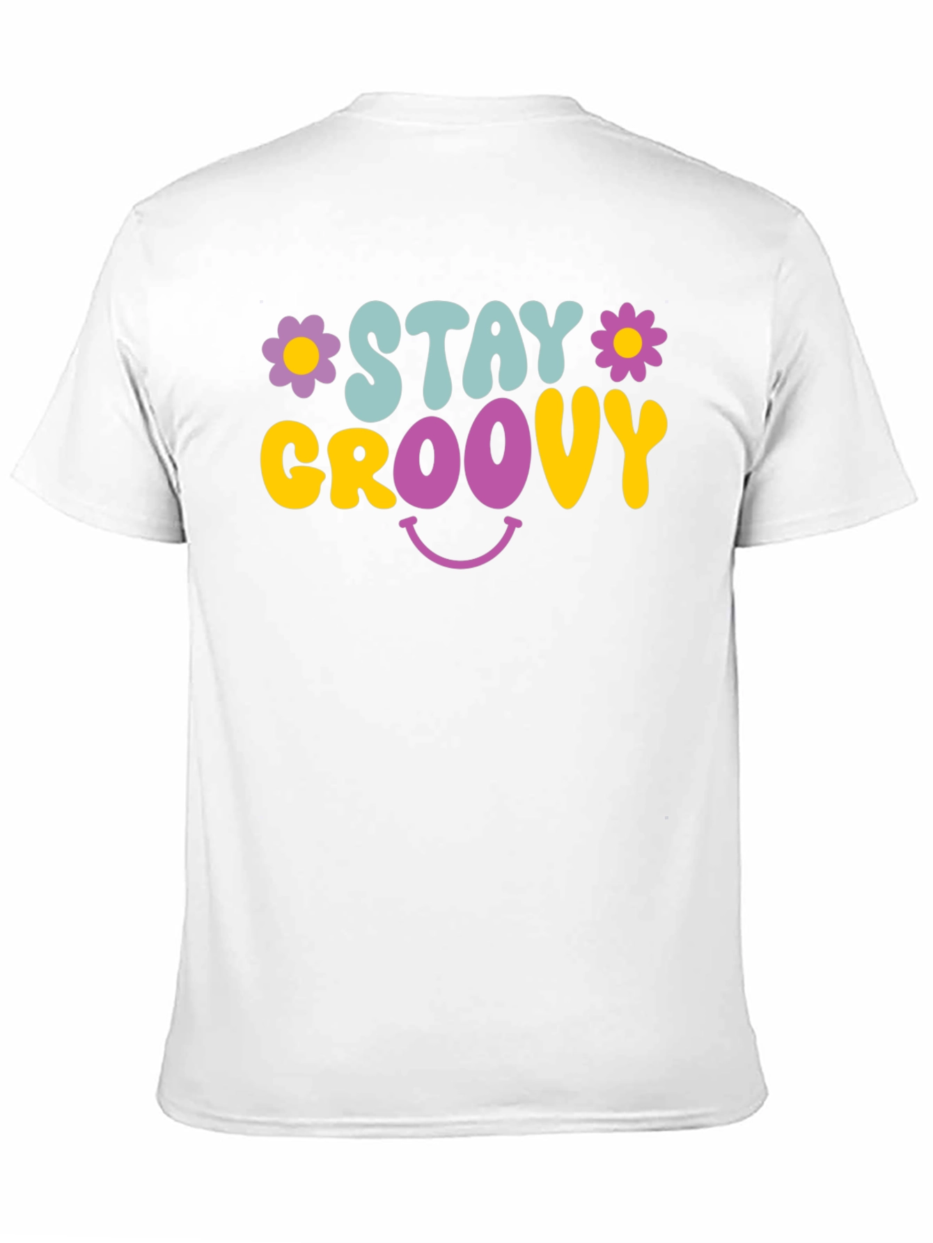 Stay Groovy Graphic Tee - Retro Smiley Face T-Shirt