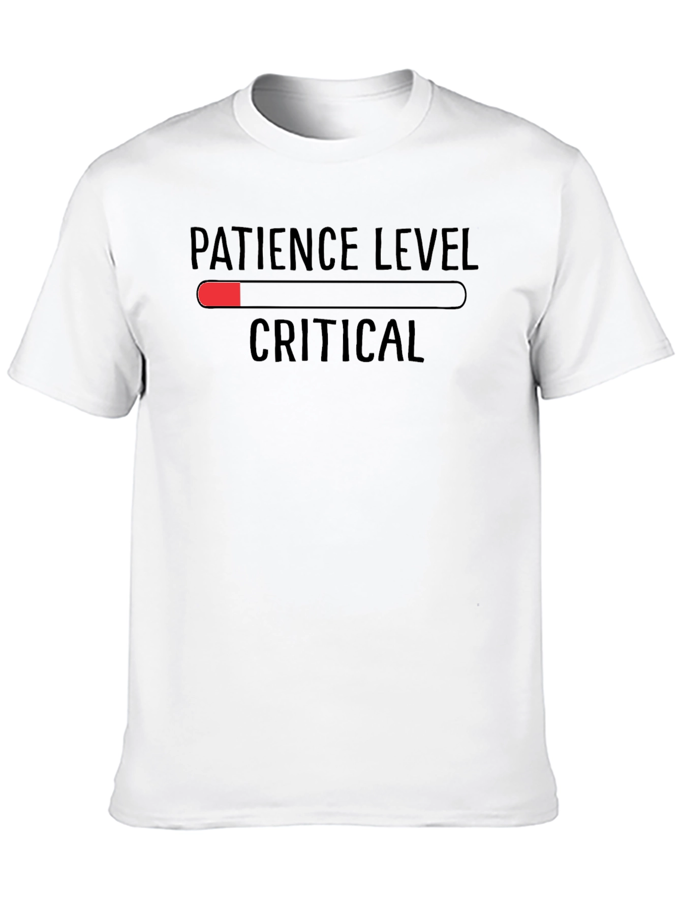 Patience Level Critical Black T-Shirt