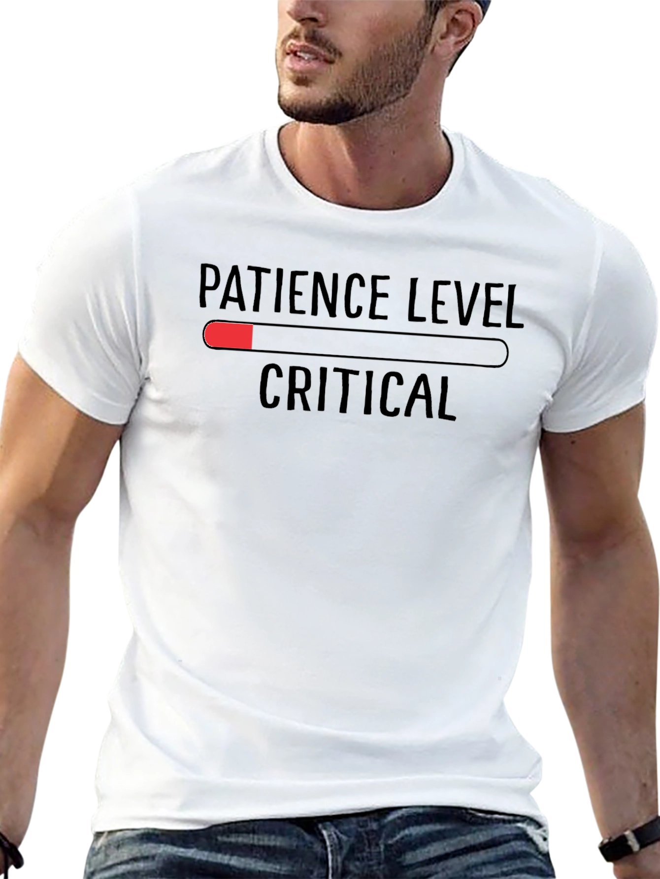Patience Level Critical Black T-Shirt