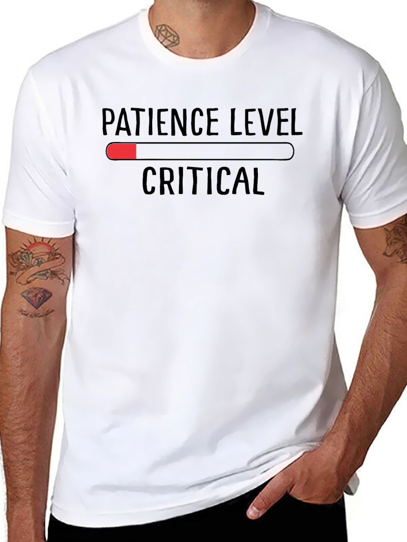 Patience Level Critical Black T-Shirt