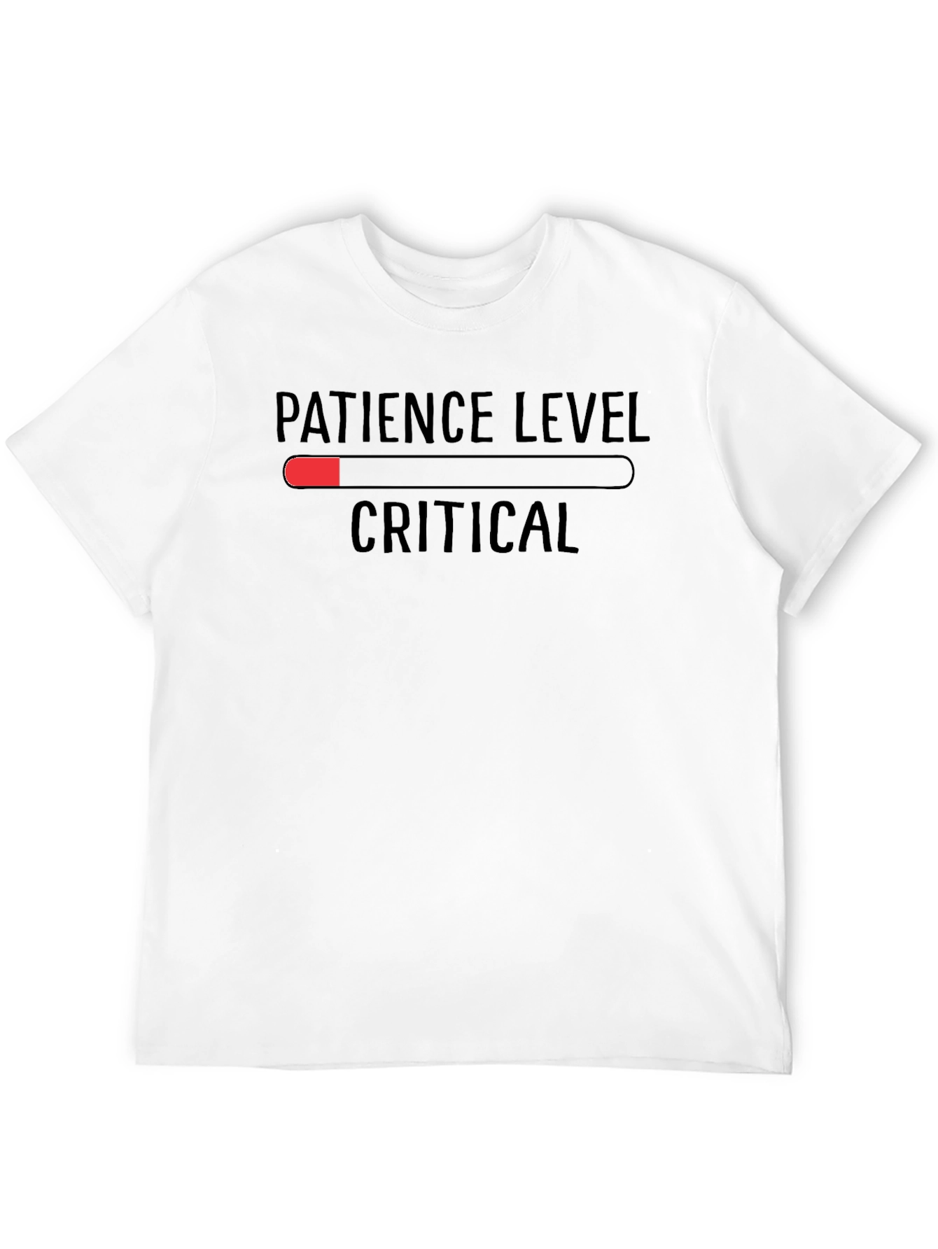 Patience Level Critical Black T-Shirt