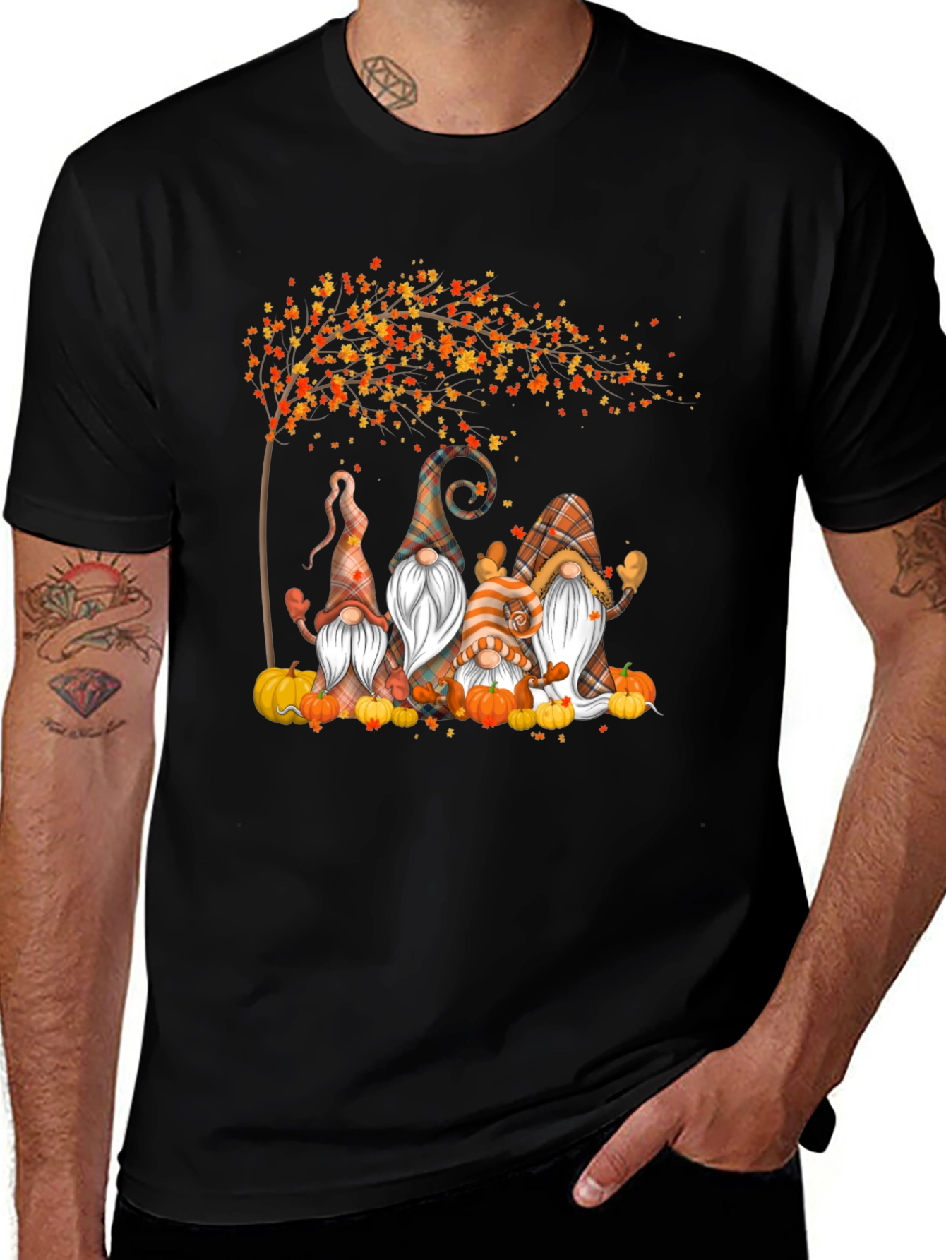 Autumn Gnome T-Shirt - Festive Fall Apparel