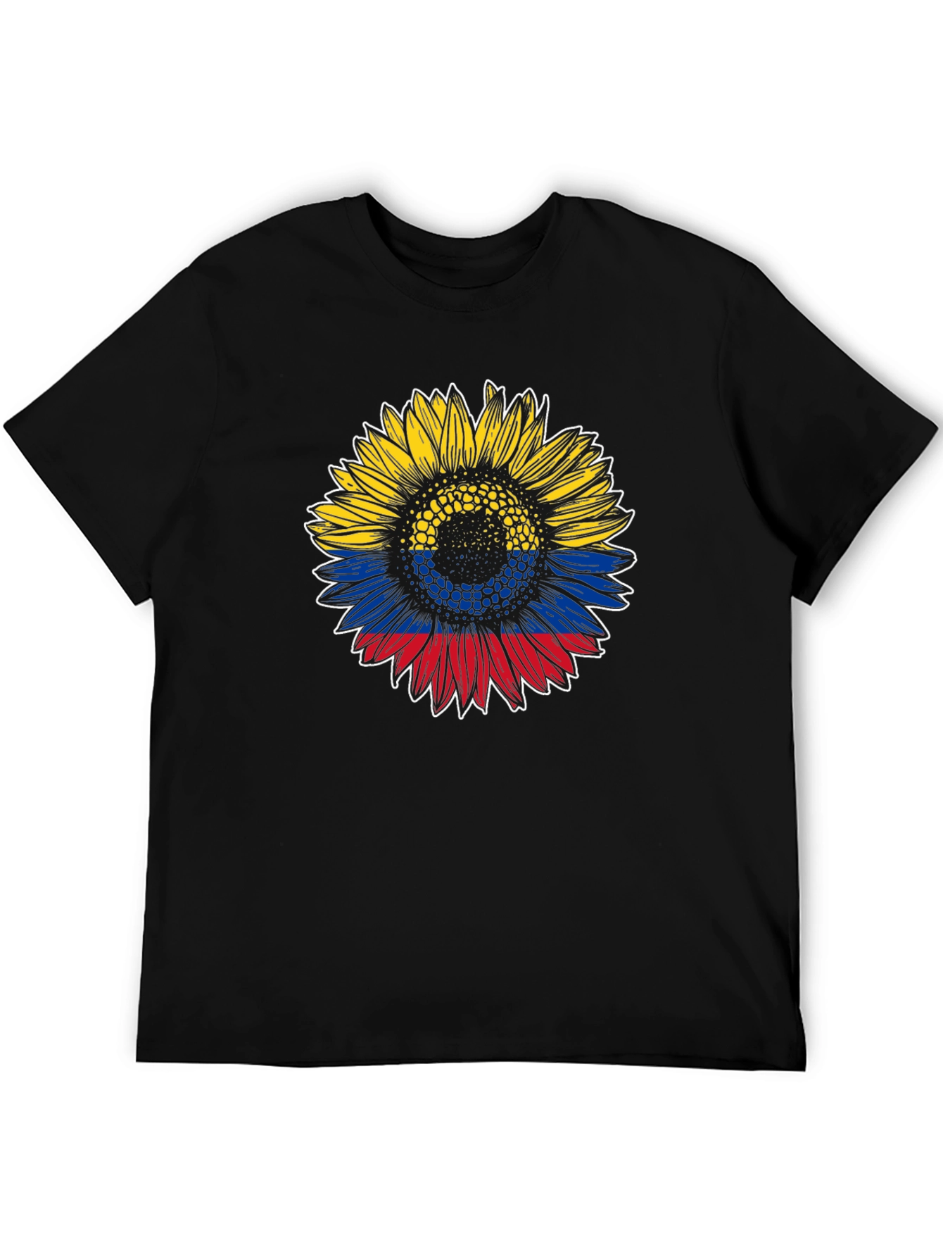 Colombian Flag Sunflower Graphic Tee