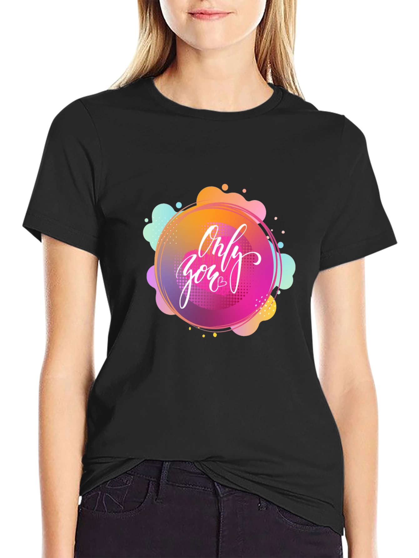 Only You Graphic Black T-Shirt