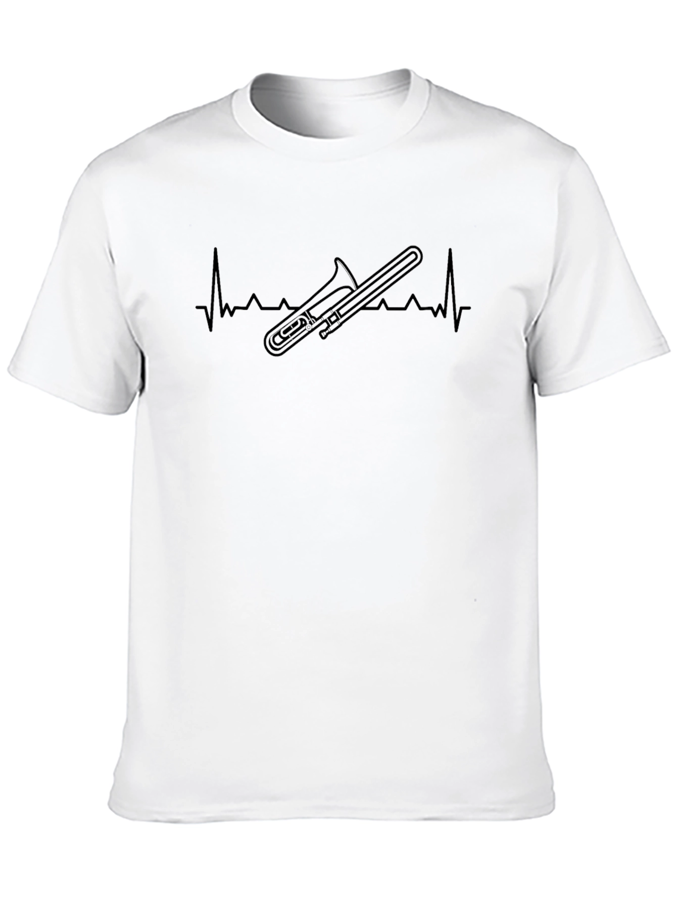 Trombone Heartbeat T-Shirt - Musicians Style