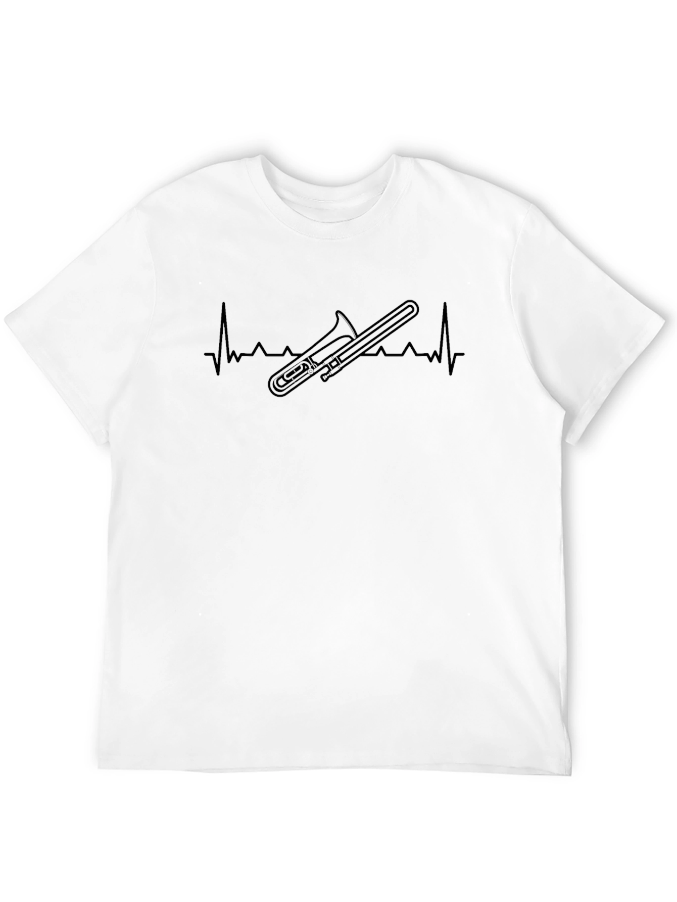 Trombone Heartbeat T-Shirt - Musicians Style