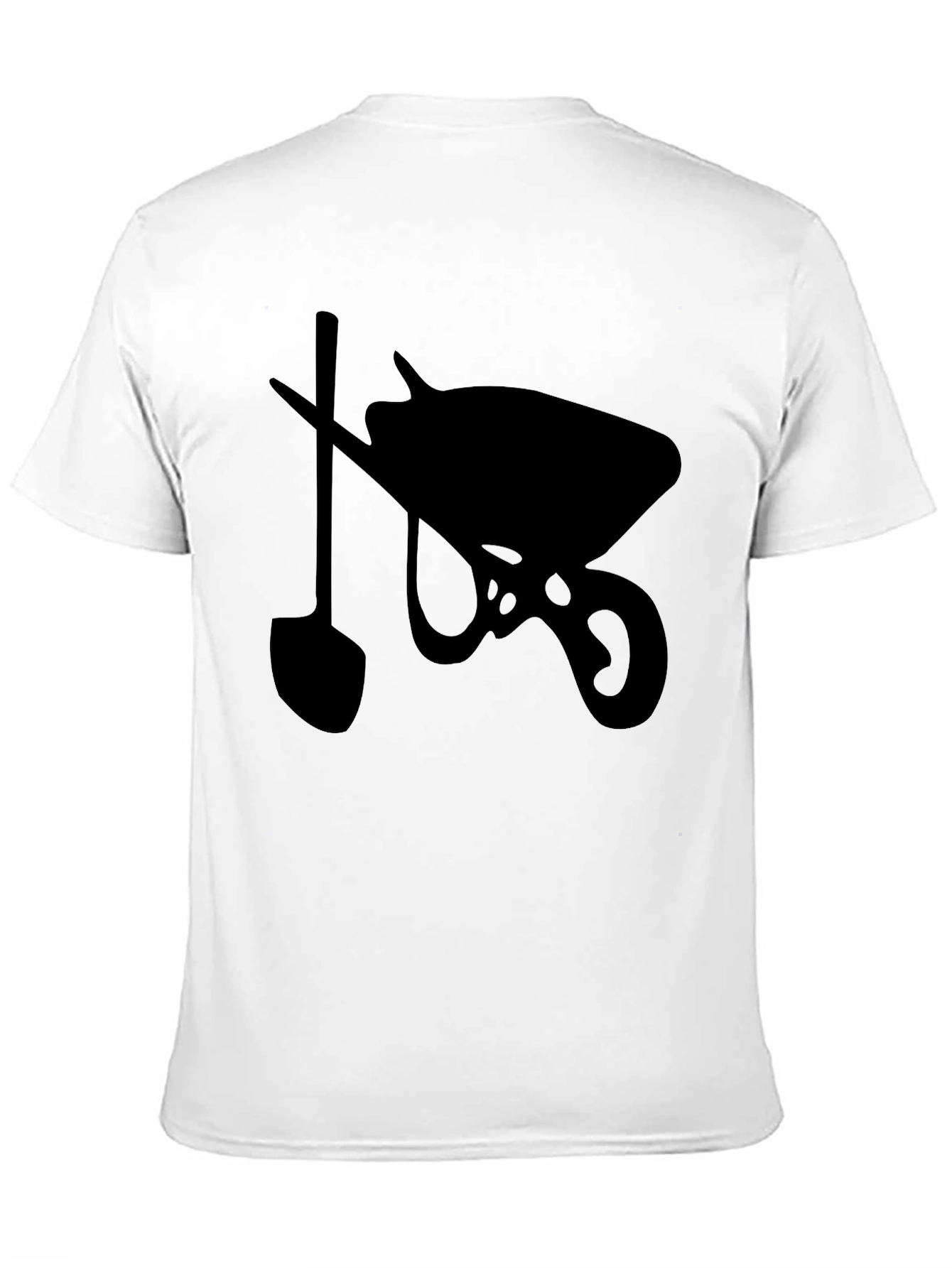 Wheelbarrow & Shovel Black Graphic Tee