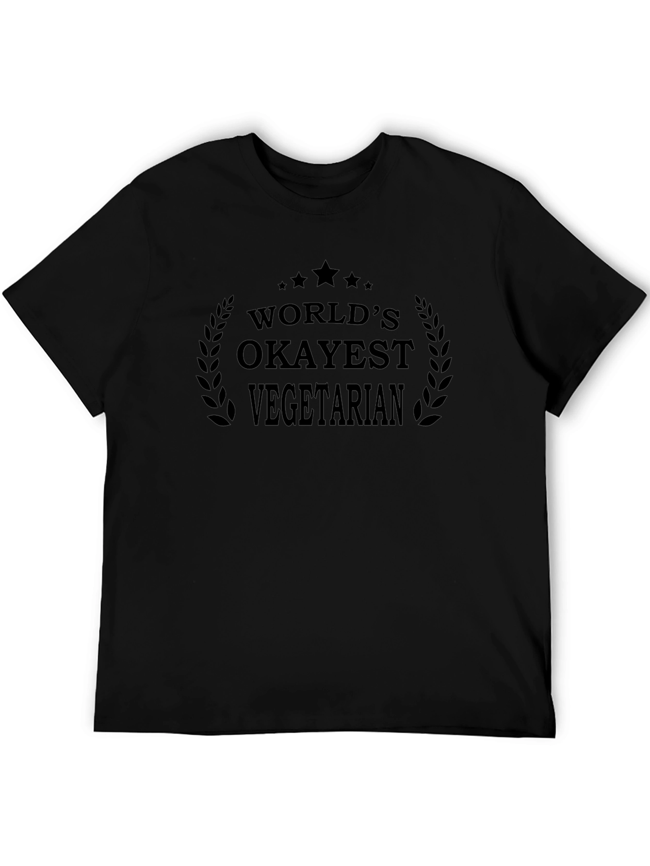 Worlds Okayest Vegetarian T-Shirt - Black