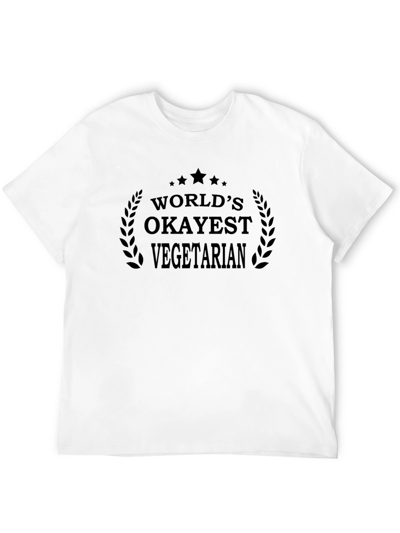 Worlds Okayest Vegetarian T-Shirt - Black