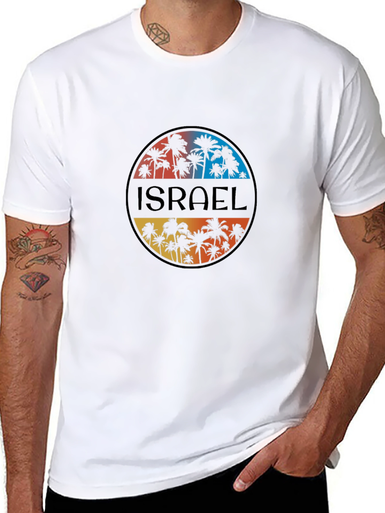 Israel Palm Tree Graphic T-Shirt