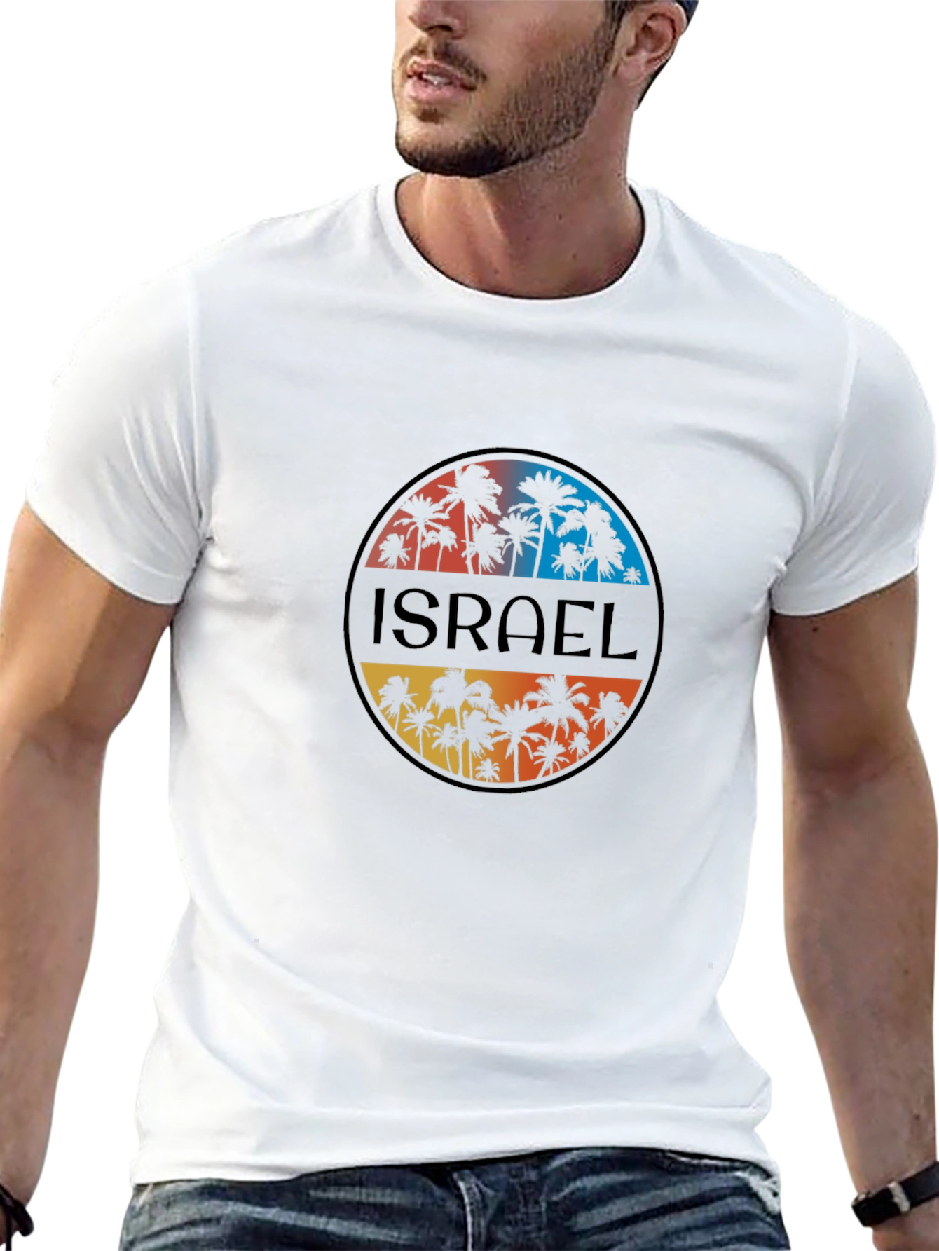 Israel Palm Tree Graphic T-Shirt