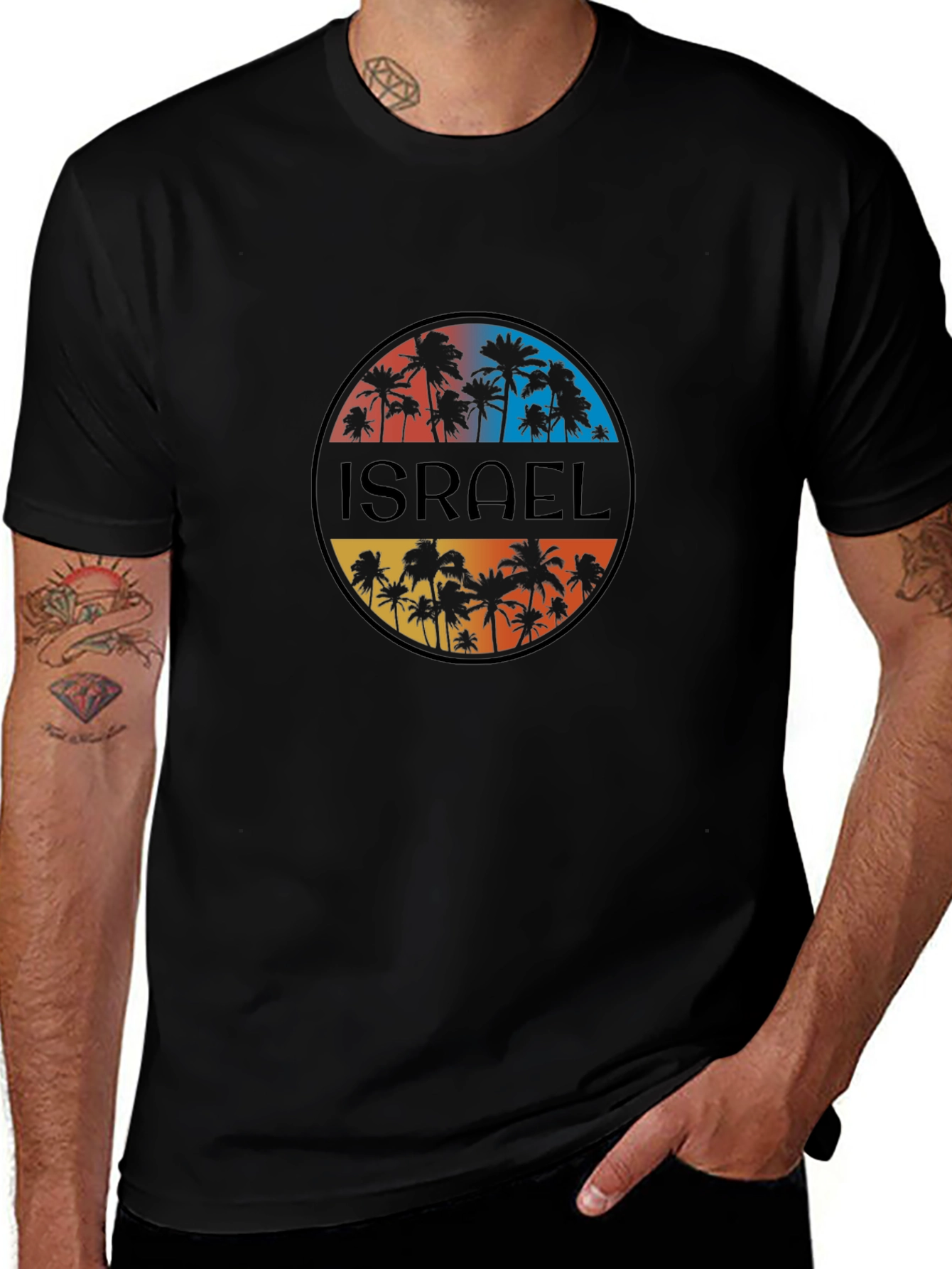 Israel Palm Tree Graphic T-Shirt
