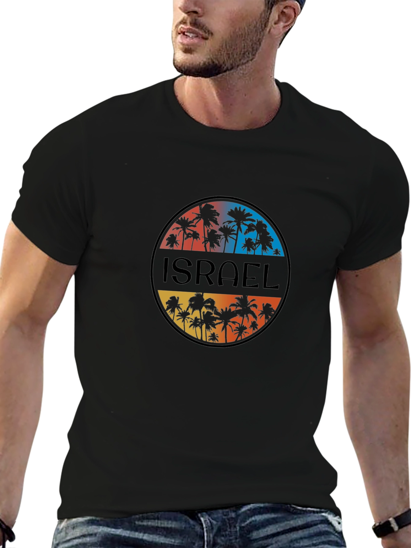 Israel Palm Tree Graphic T-Shirt
