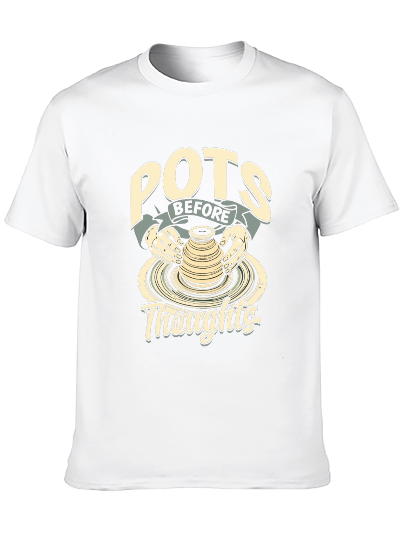 POTS BEFORE Thoughts Black Graphic Tee